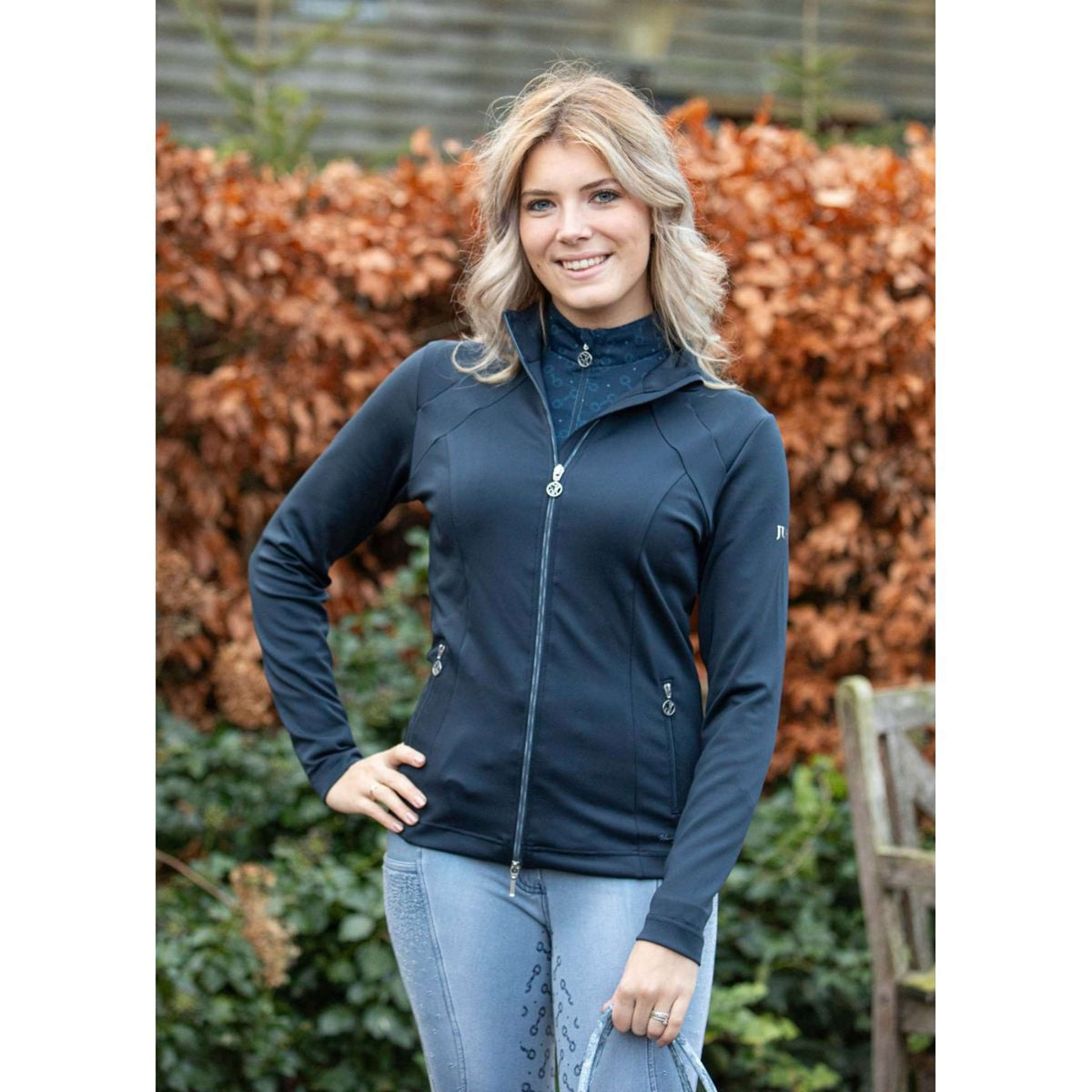 Harry's Horse Zip-Hoodie Just Ride Retro Navy