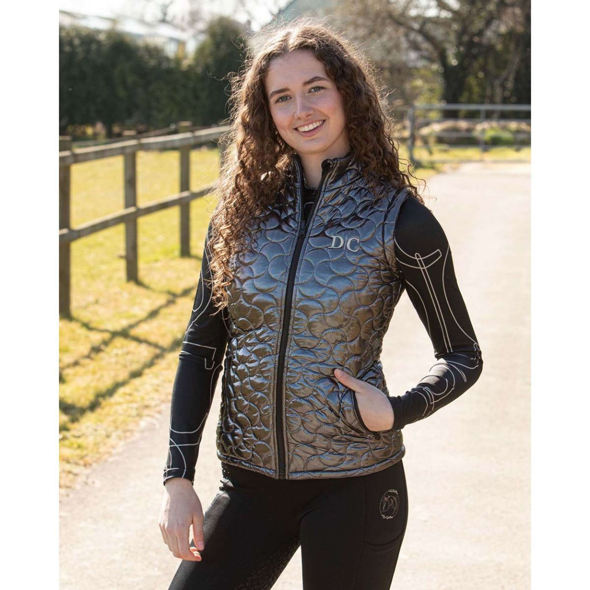 Harry's Horse Bodywarmer Denici Cavalli Stardust Reversible Black