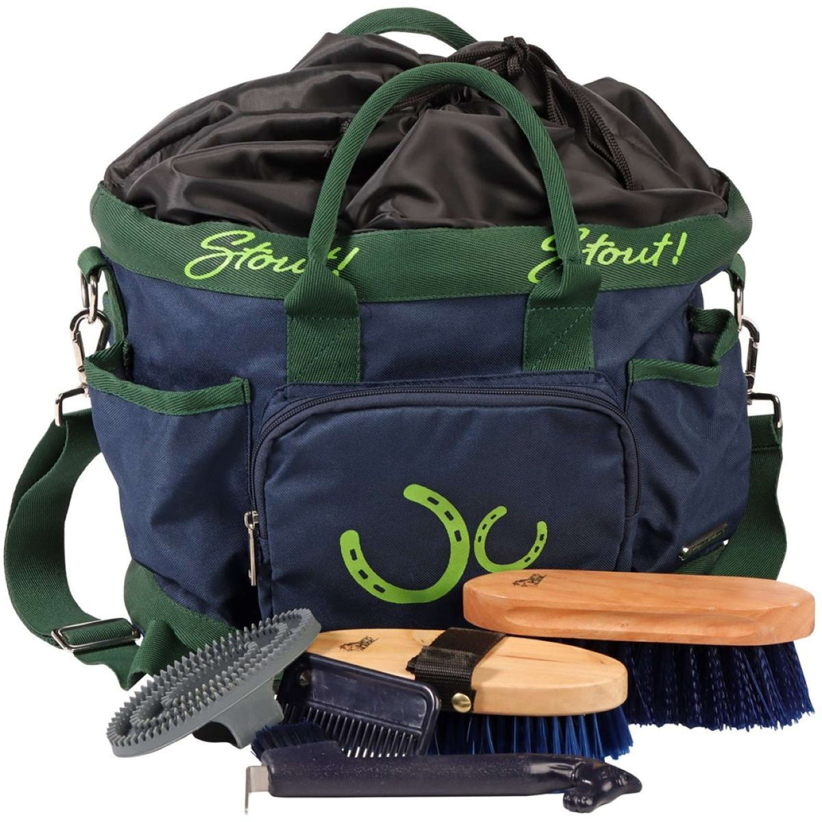 Harry's Horse Grooming Bag STOUT! Lime Filled Navy