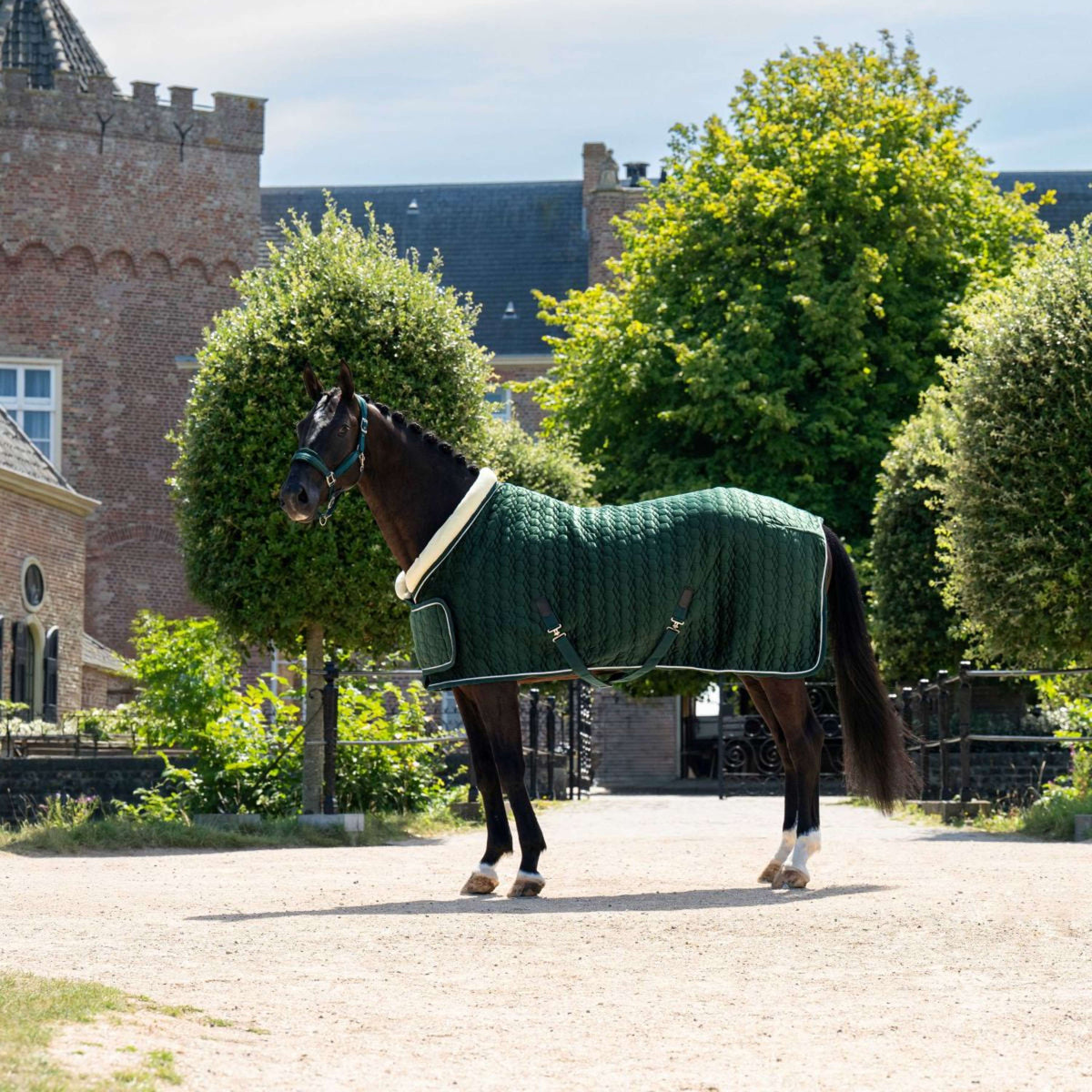 HB Ruitersport Show Rug Special Peach Forest Green