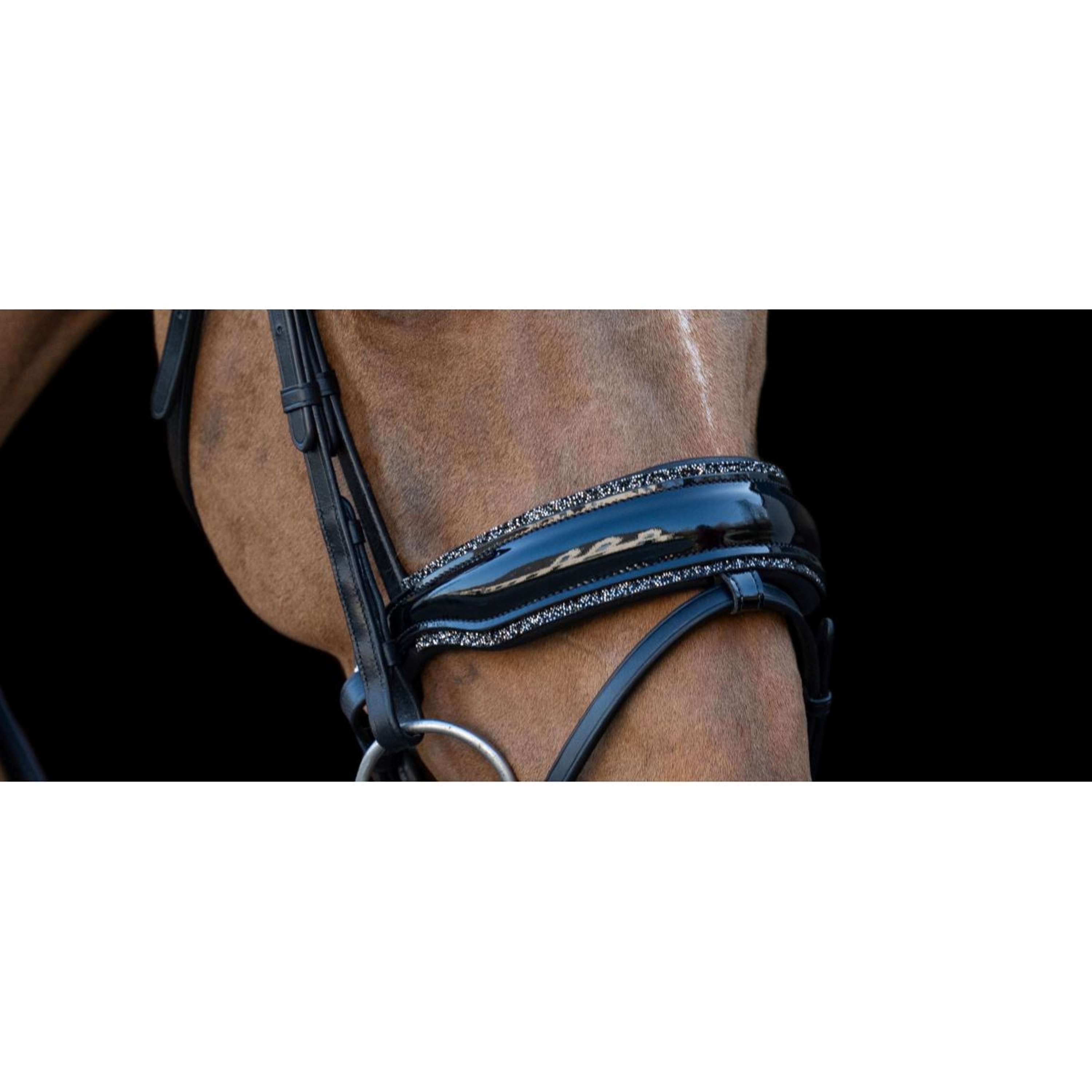 HB Anatomical noseband Rocky Glitter/Black