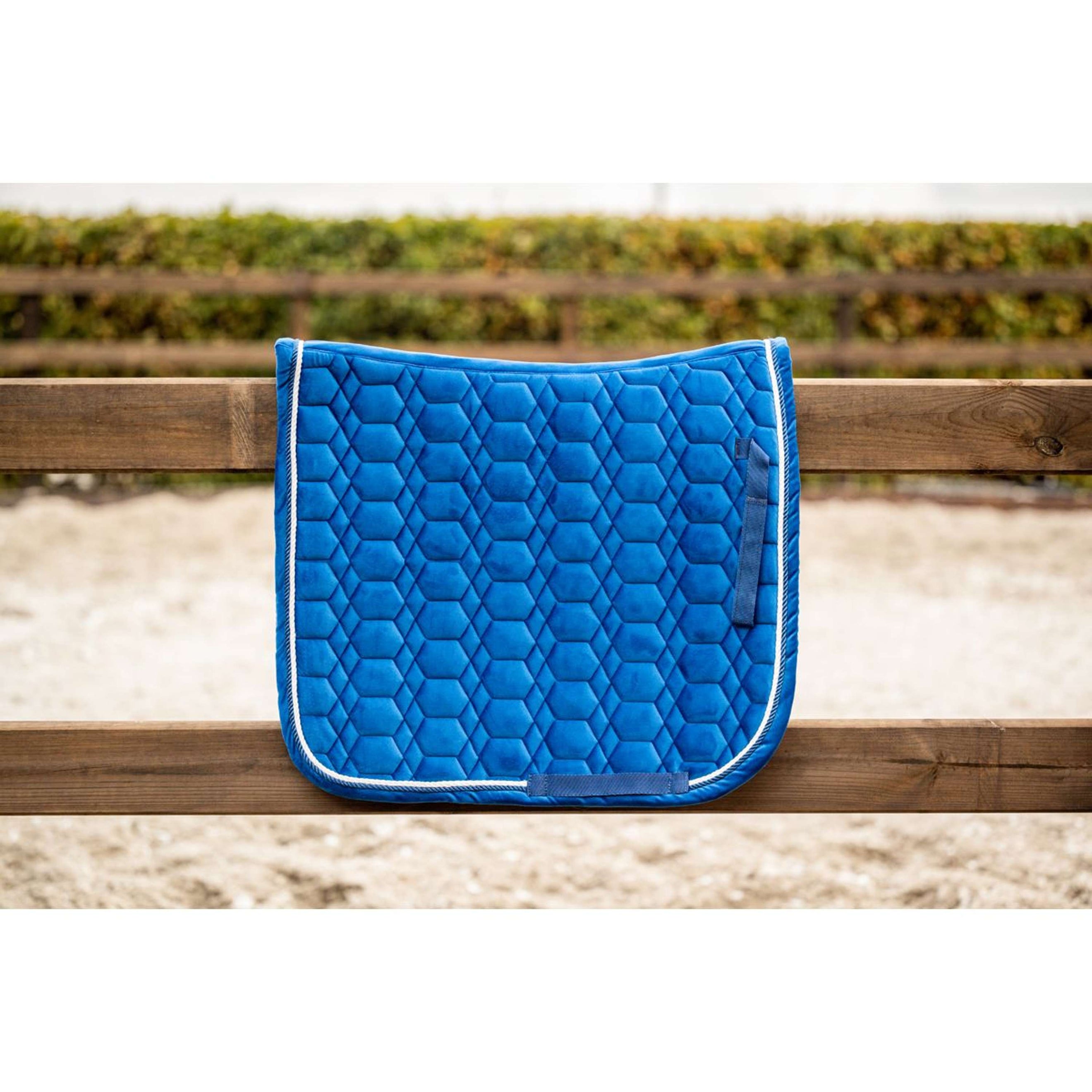 HB Showtime Saddlepad Velvet Dressage Turkish Blue