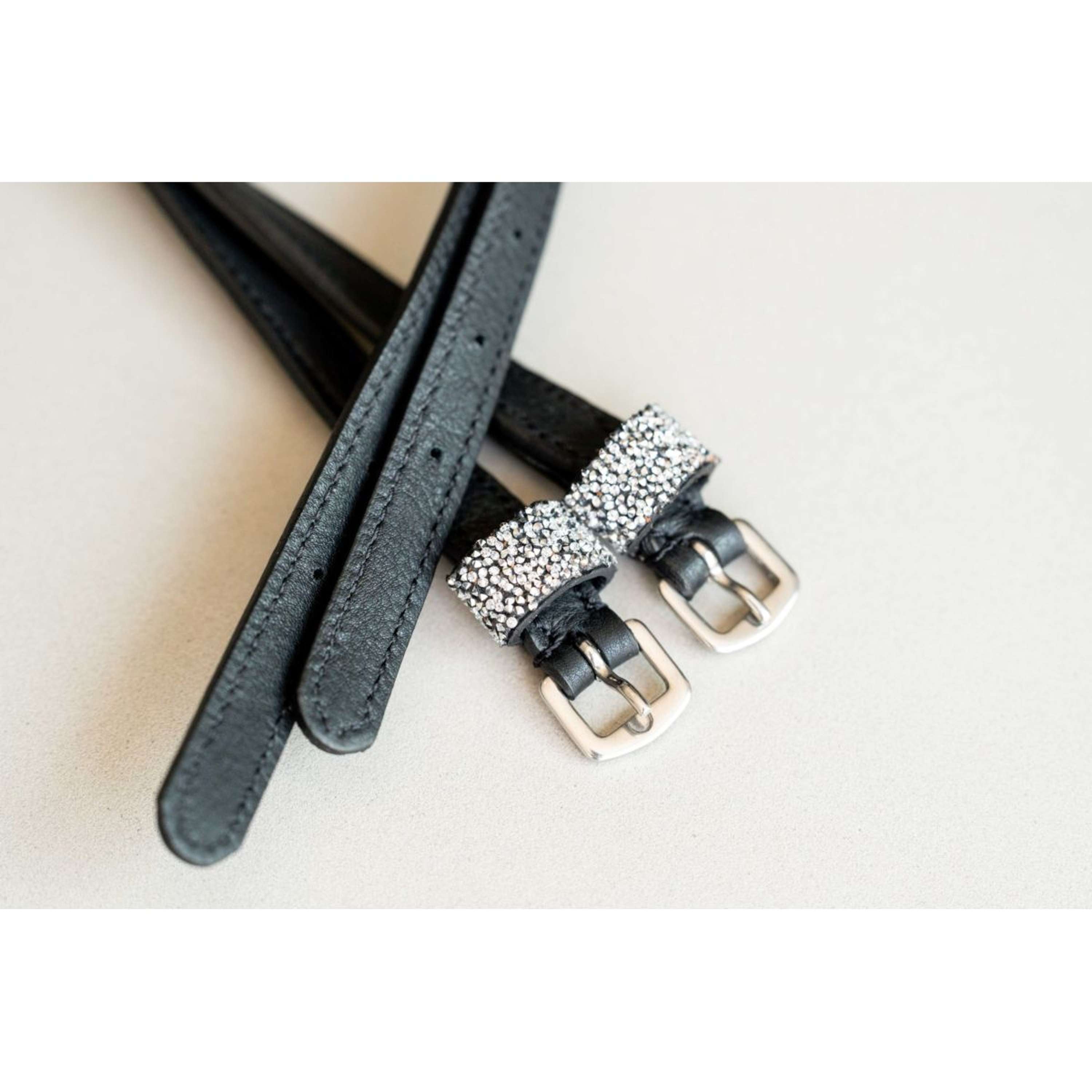 HB Ruitersport Spur straps Showtime Sparkle Black/Silver