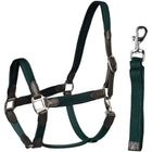 HORKA Halter Set Leather with braided nylon Brown Green