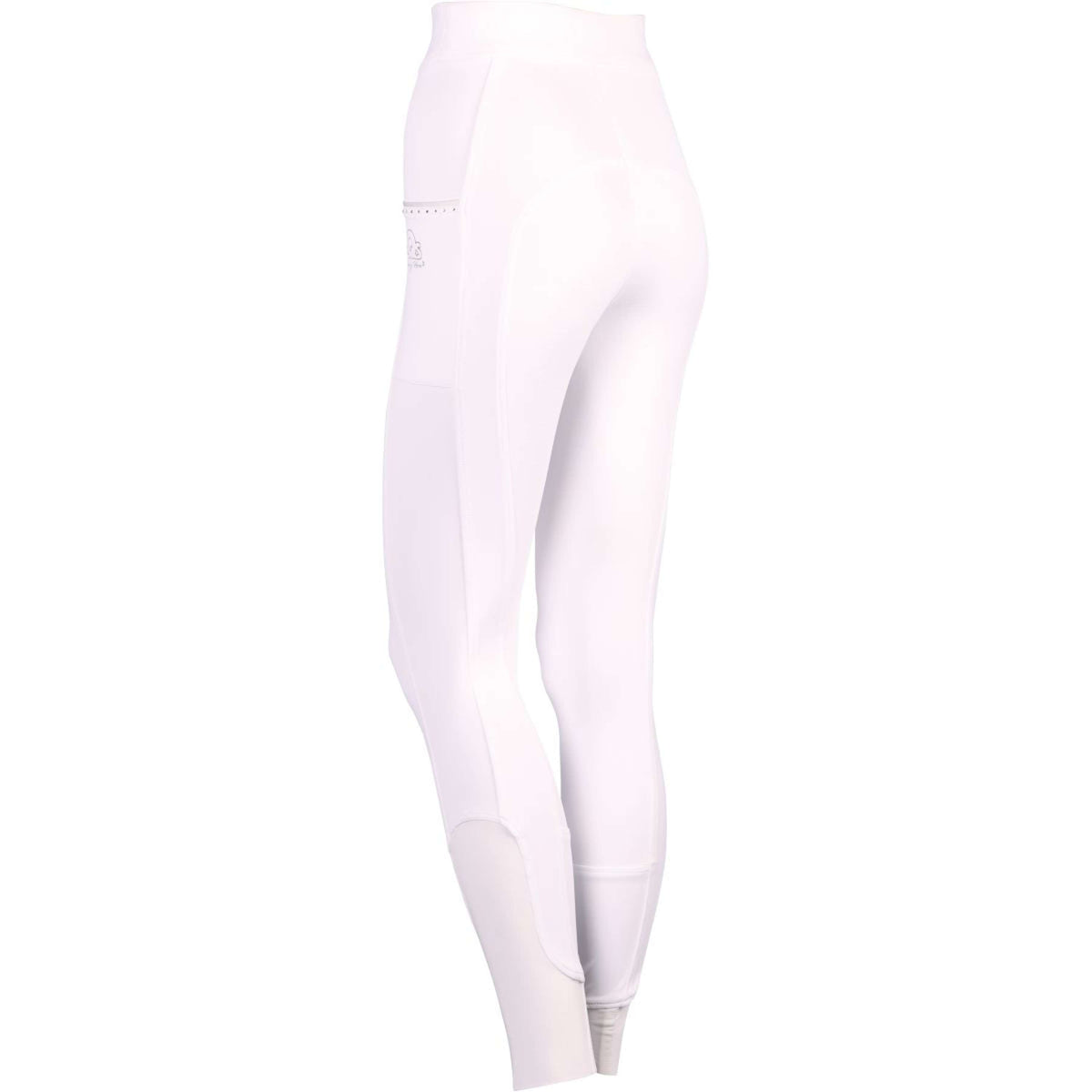 Harry's Horse Breeches Equitights EQS Silver Full Grip White