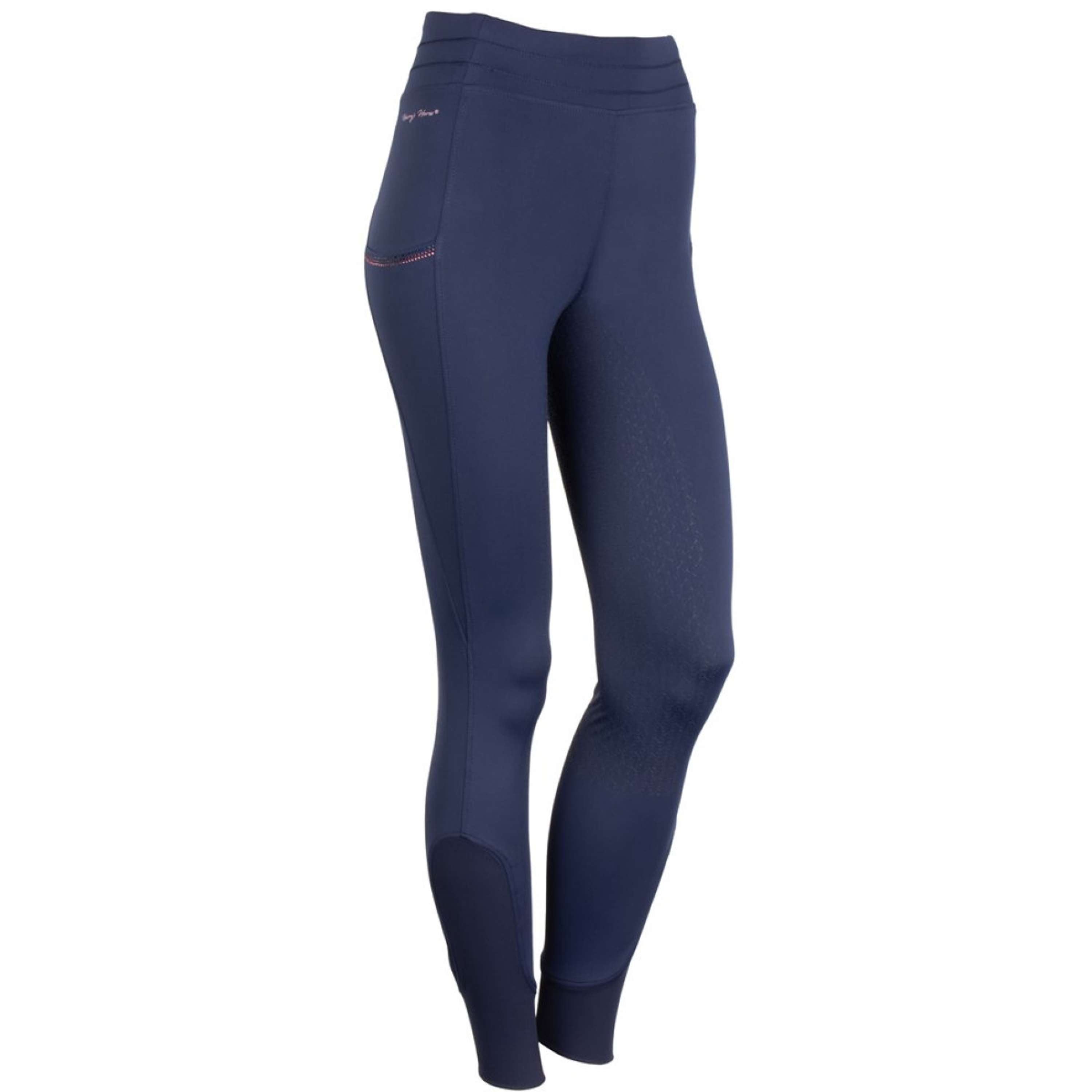 Harry's Horse Riding Legging Equitights Denici Cavalli Purple Passion Full Grip Peacoat