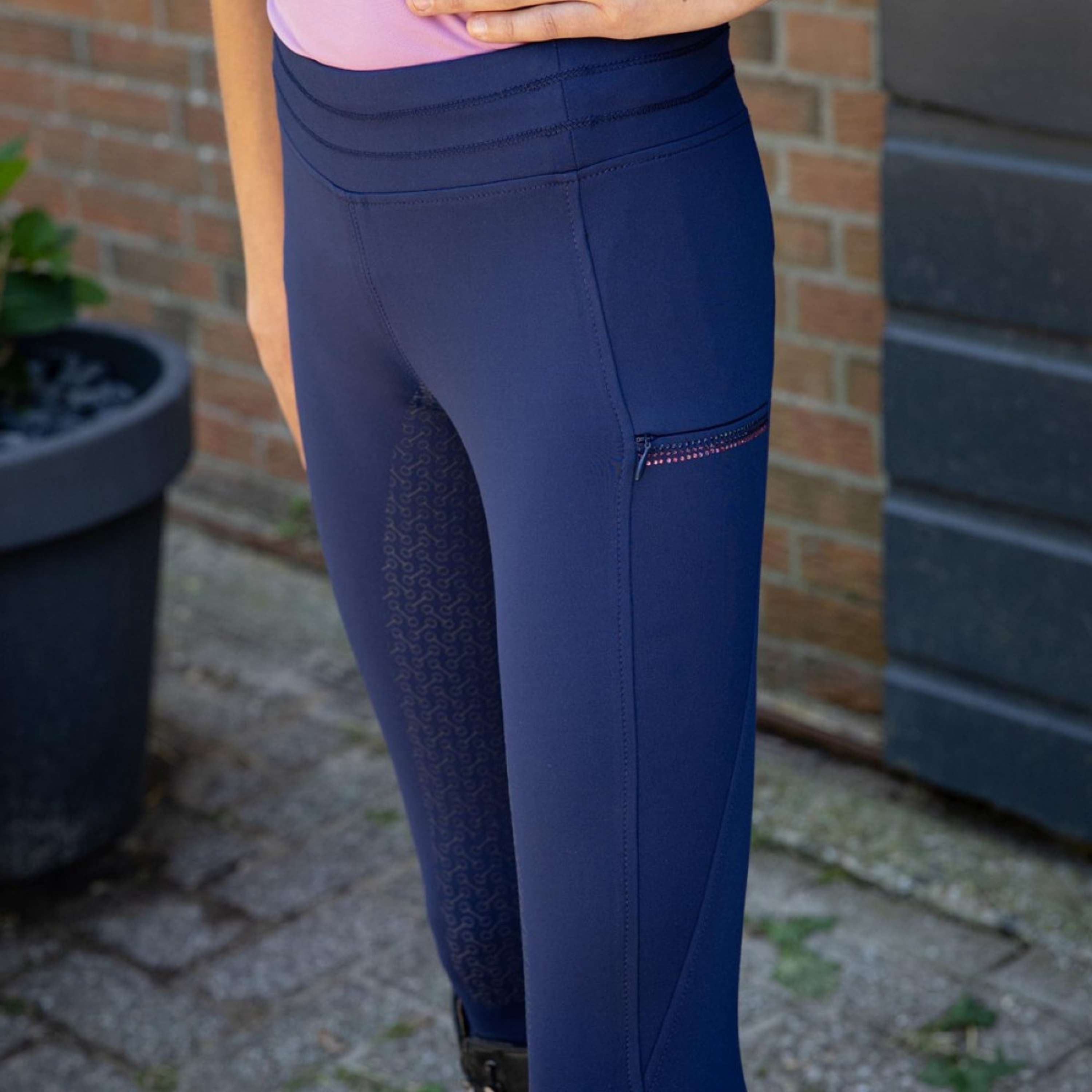 Harry's Horse Riding Legging Equitights Denici Cavalli Purple Passion Full Grip Peacoat