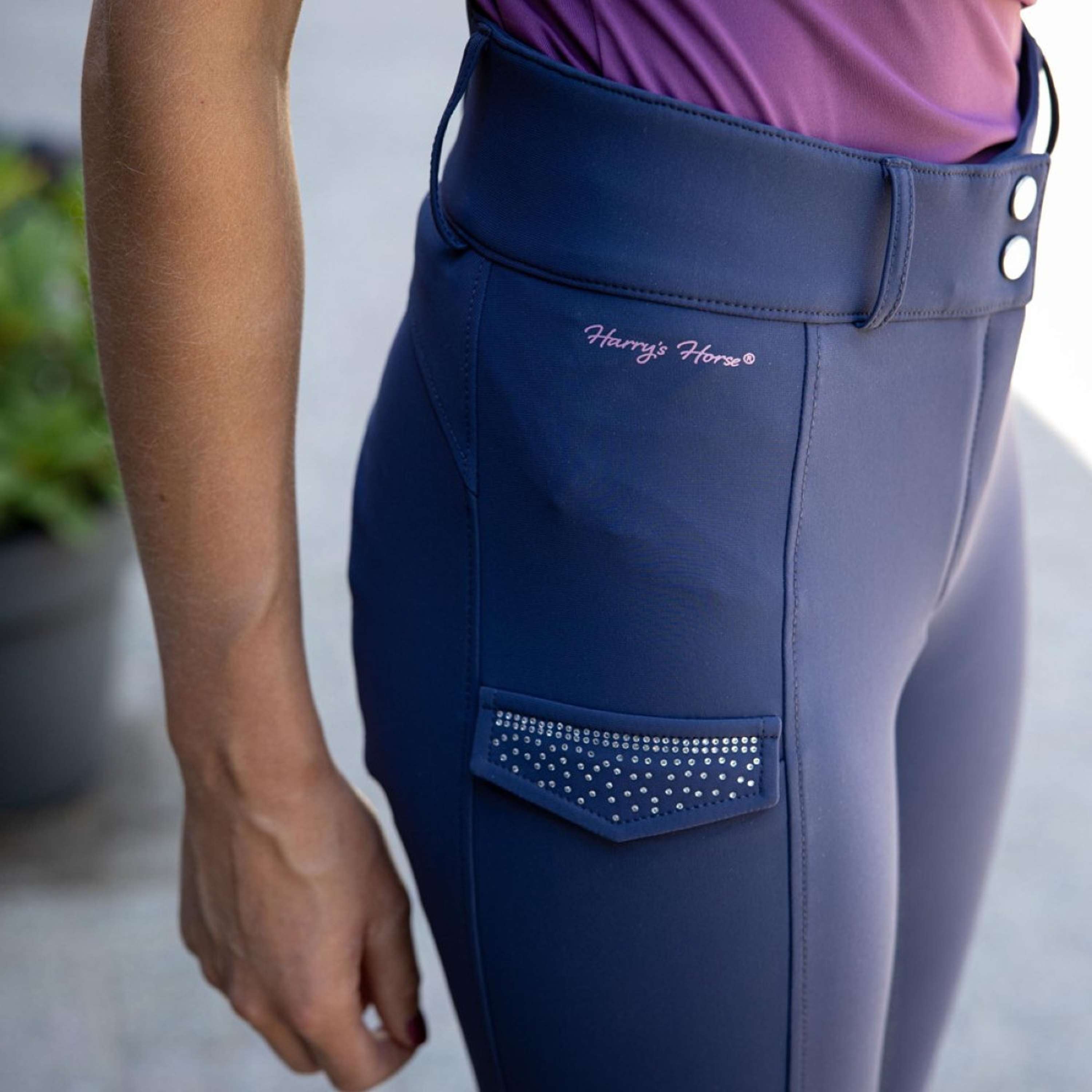 Harry's Horse Breeches Denici Cavalli Purple Passion Full Grip Peacoat