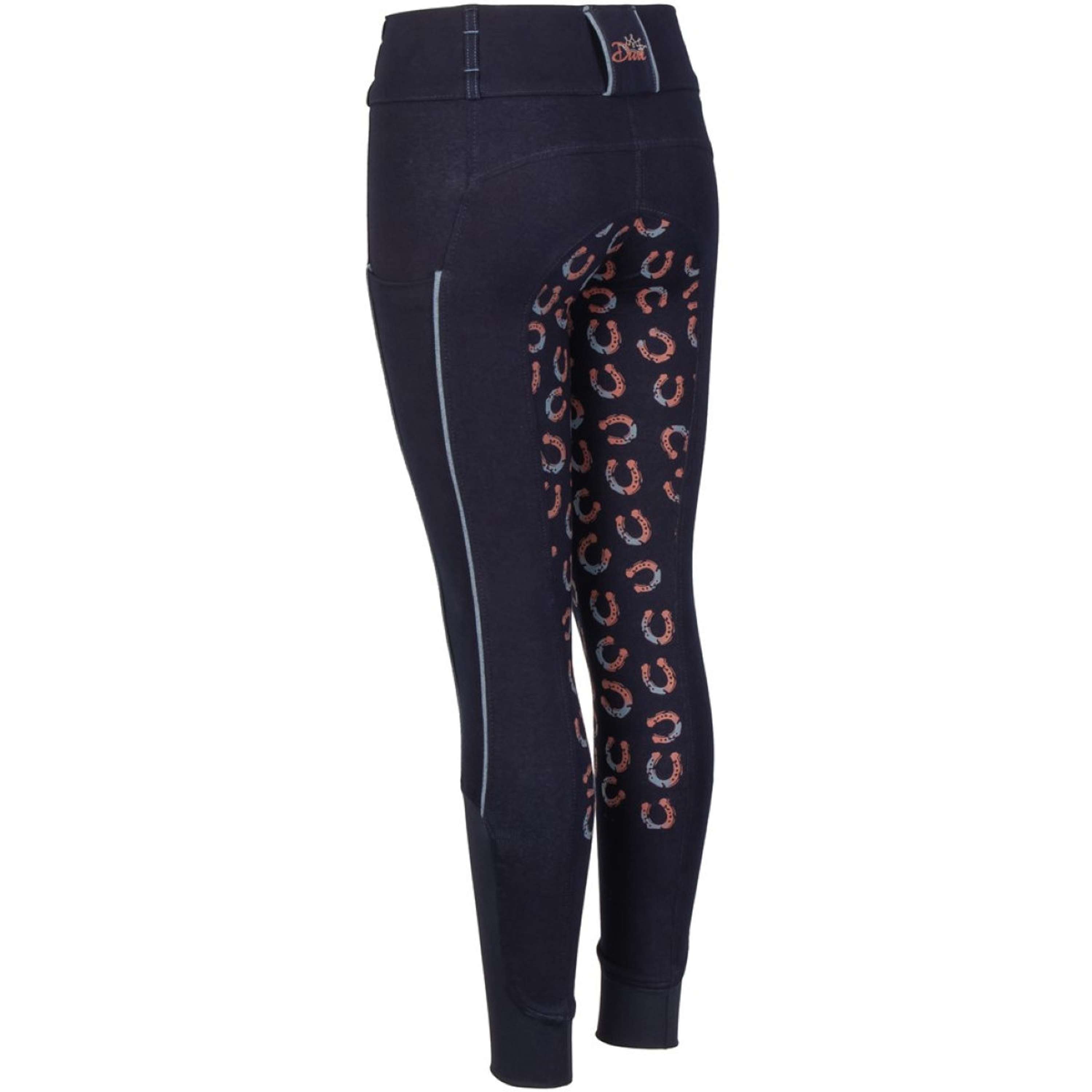 Harry's Horse Breeches Equitights Diva Mauvewood Denim Full Grip Collegiate-Blue