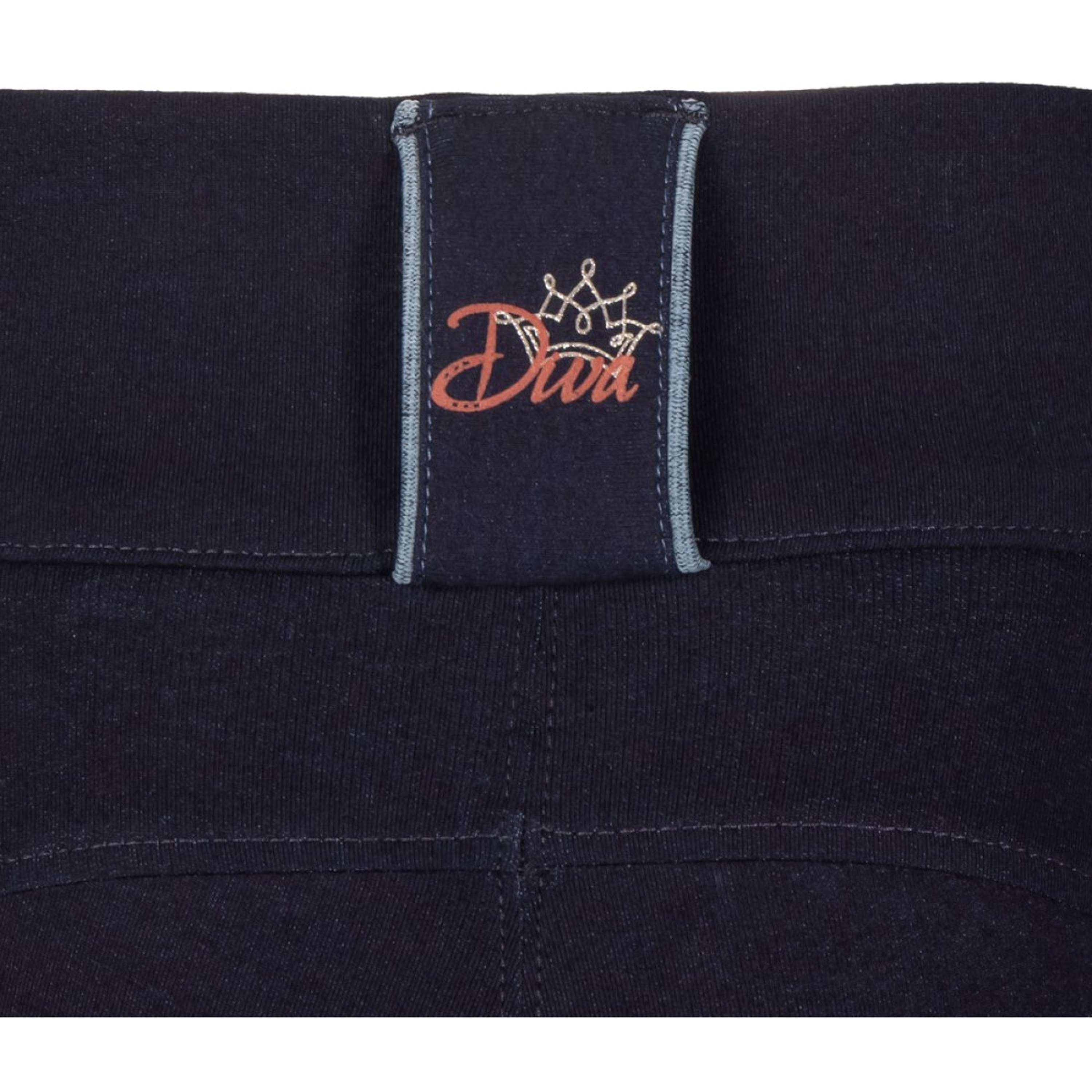 Harry's Horse Breeches Equitights Diva Mauvewood Denim Full Grip Collegiate-Blue