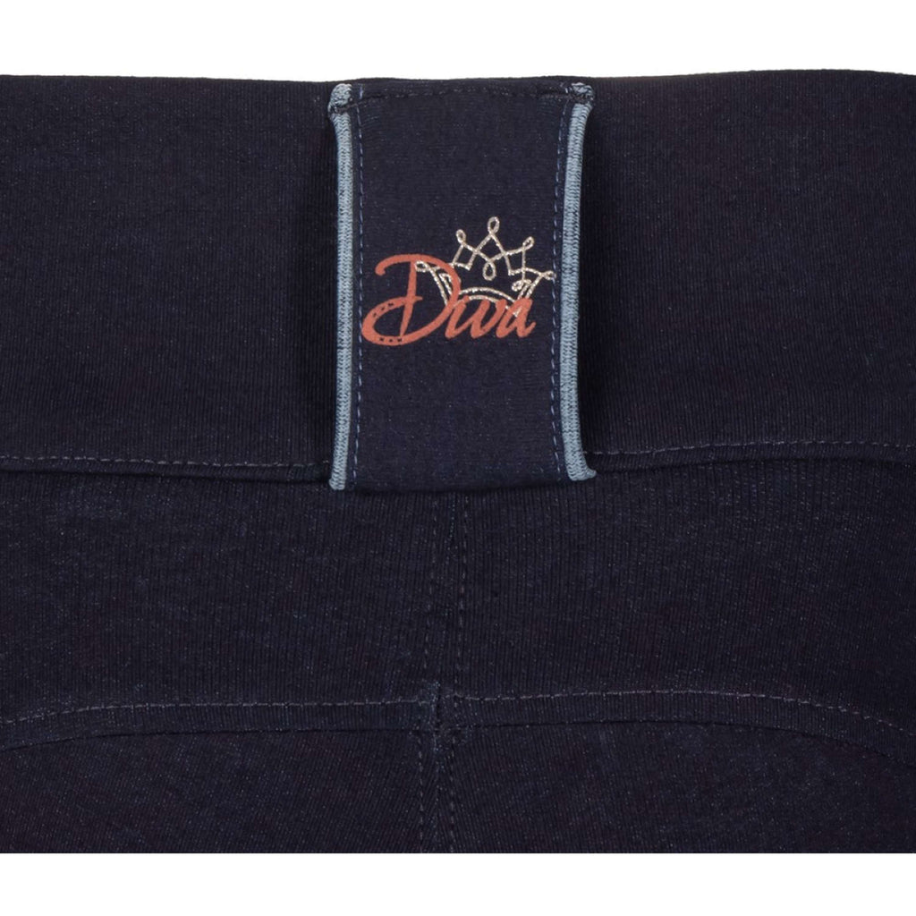Harry's Horse Breeches Equitights Diva Mauvewood Denim Full Grip Collegiate-Blue