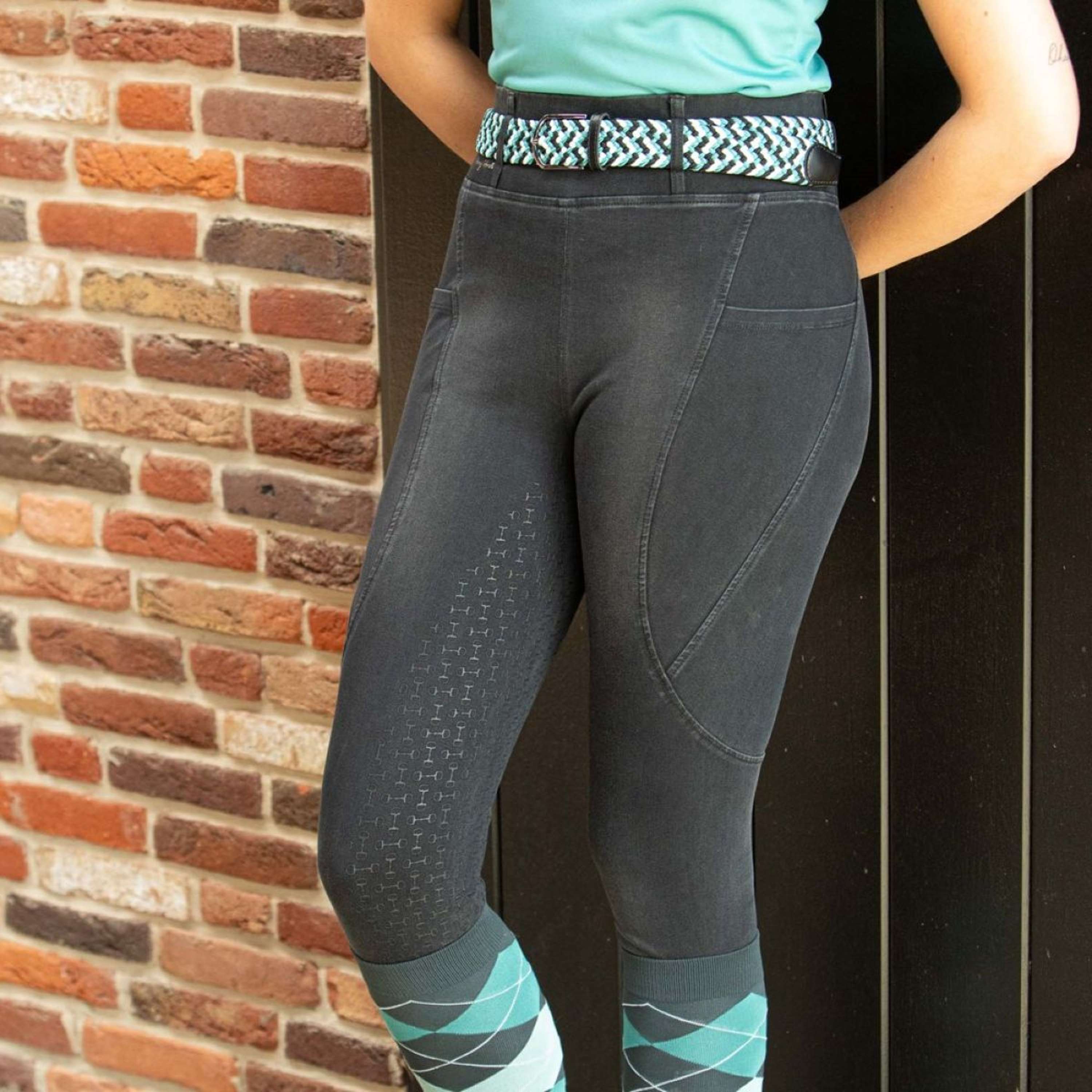 Harry's Horse Riding Legging Trendy Full Grip Black Sand