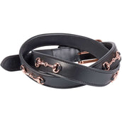 Harry's Horse Belt Bit Leather 2 Black/Rosegold