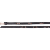 Harry's Horse Belt Bit Leather 2 Black/Rosegold