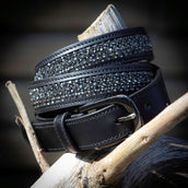 Harry's Horse Belt Leder Crystal Black/Gunmetal