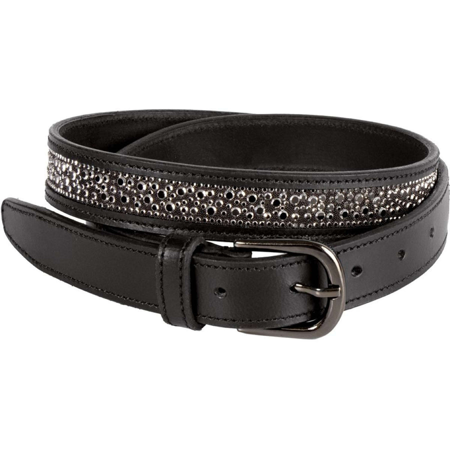 Harry's Horse Belt Leder Crystal Drops Gunmetal