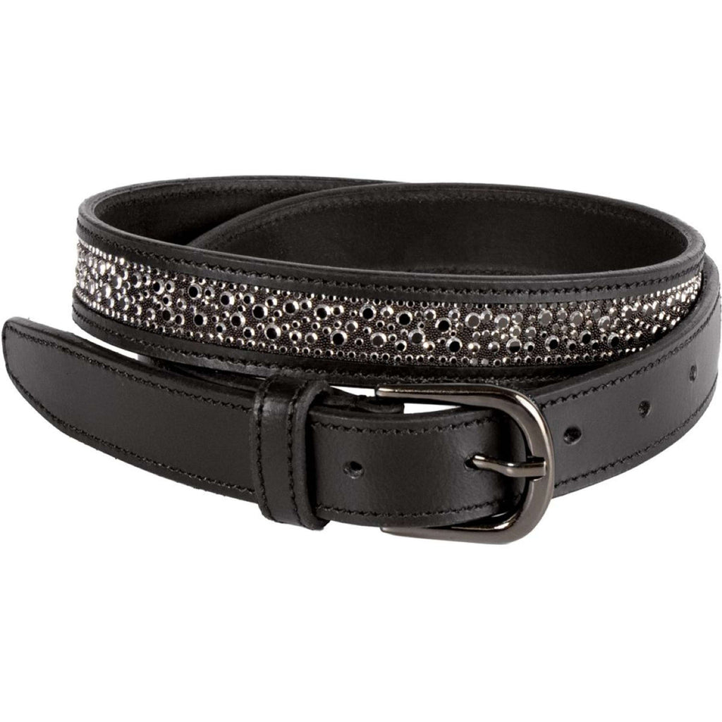 Harry's Horse Belt Leder Crystal Drops Gunmetal