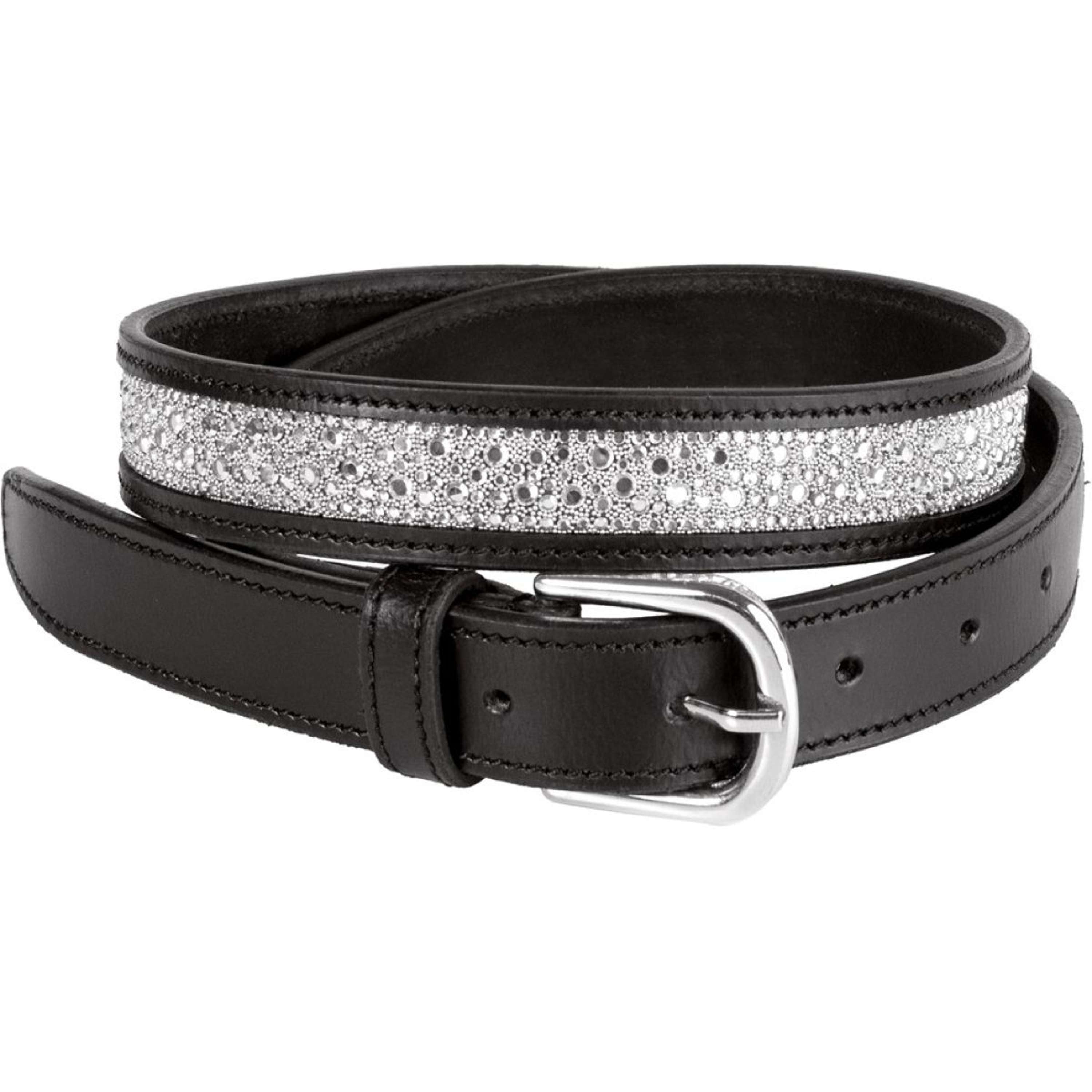 Harry's Horse Belt Leder Crystal Drops Silver