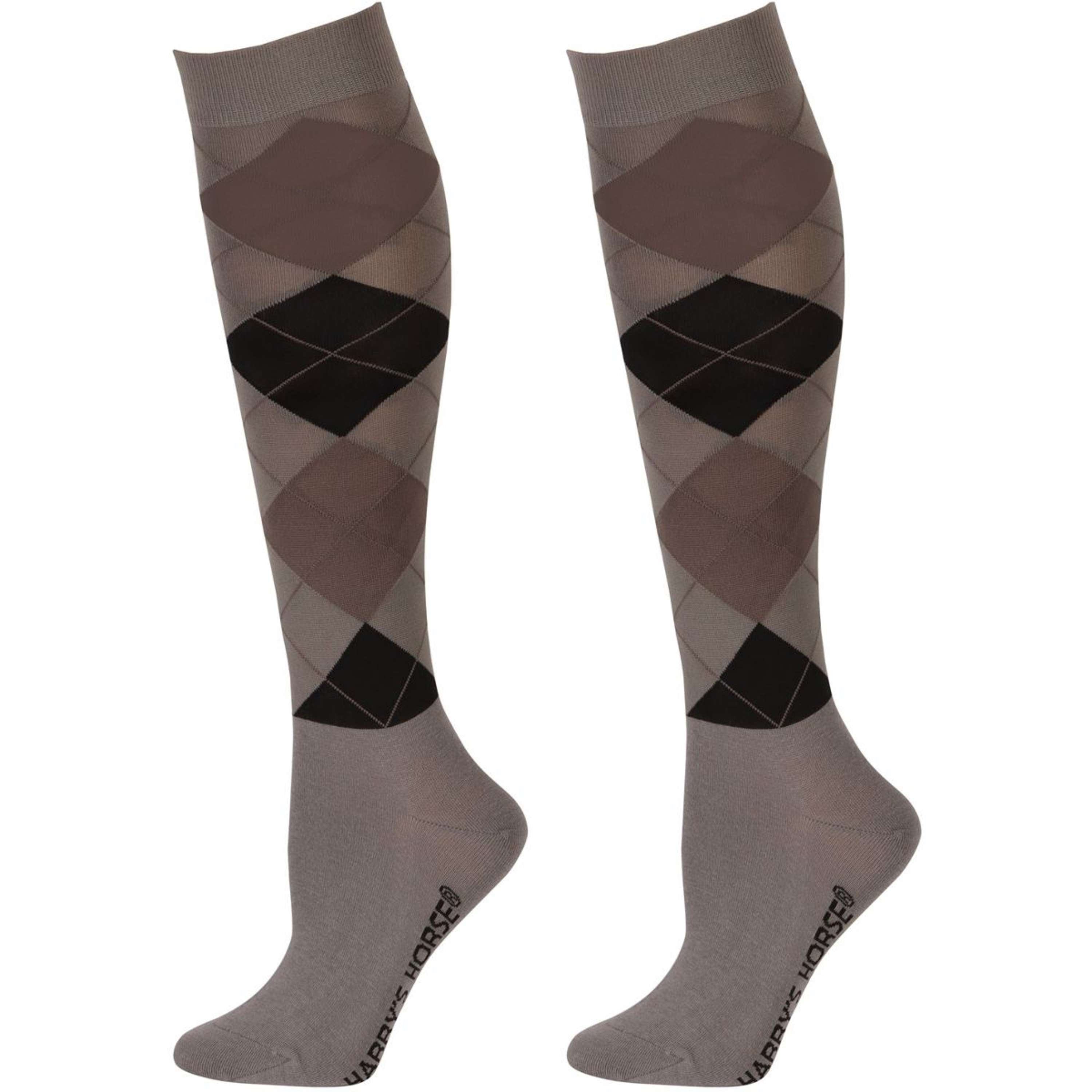 Harry's Horse Riding Socks Arygle Grey