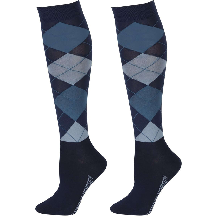 Harry's Horse Riding Socks Arygle Navy