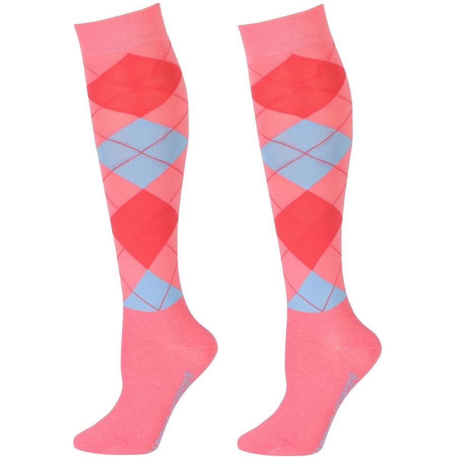 Harry's Horse Riding Socks Arygle Pink