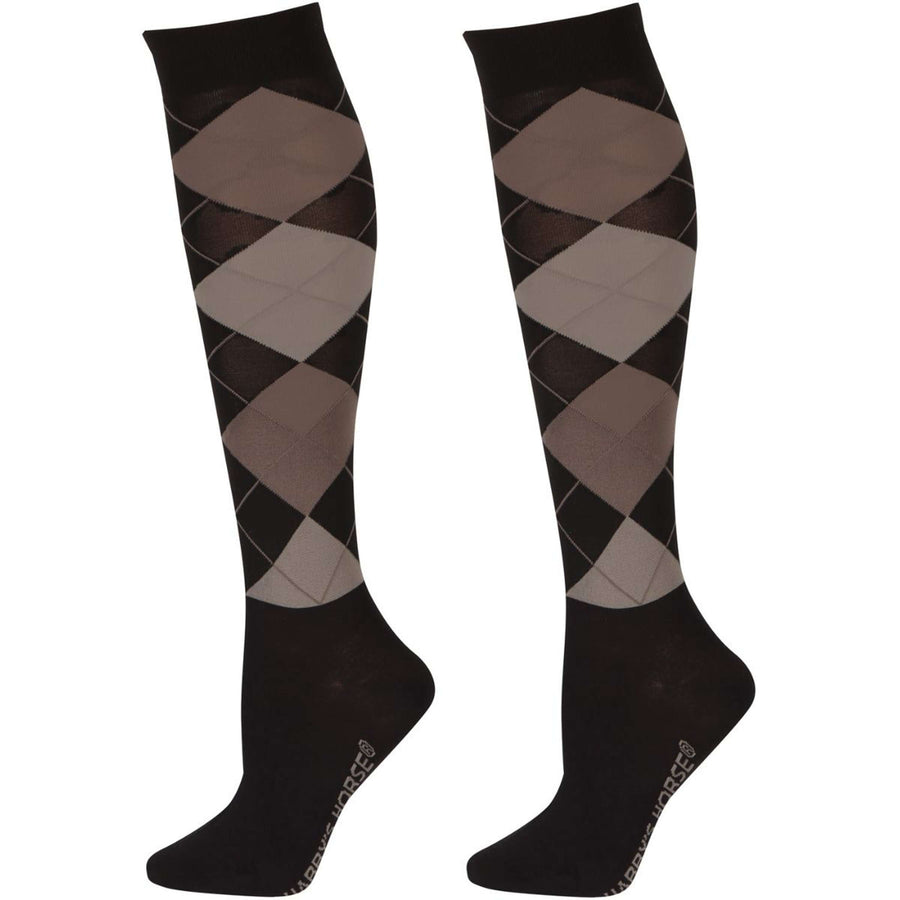 Harry's Horse Riding Socks Arygle Black