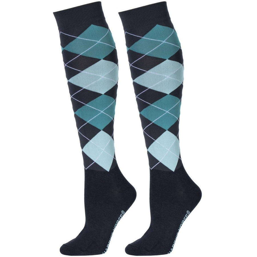 Harry's Horse Socks Check Black Sand
