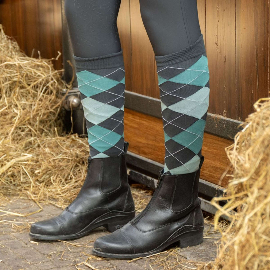 Harry's Horse Socks Check Black Sand