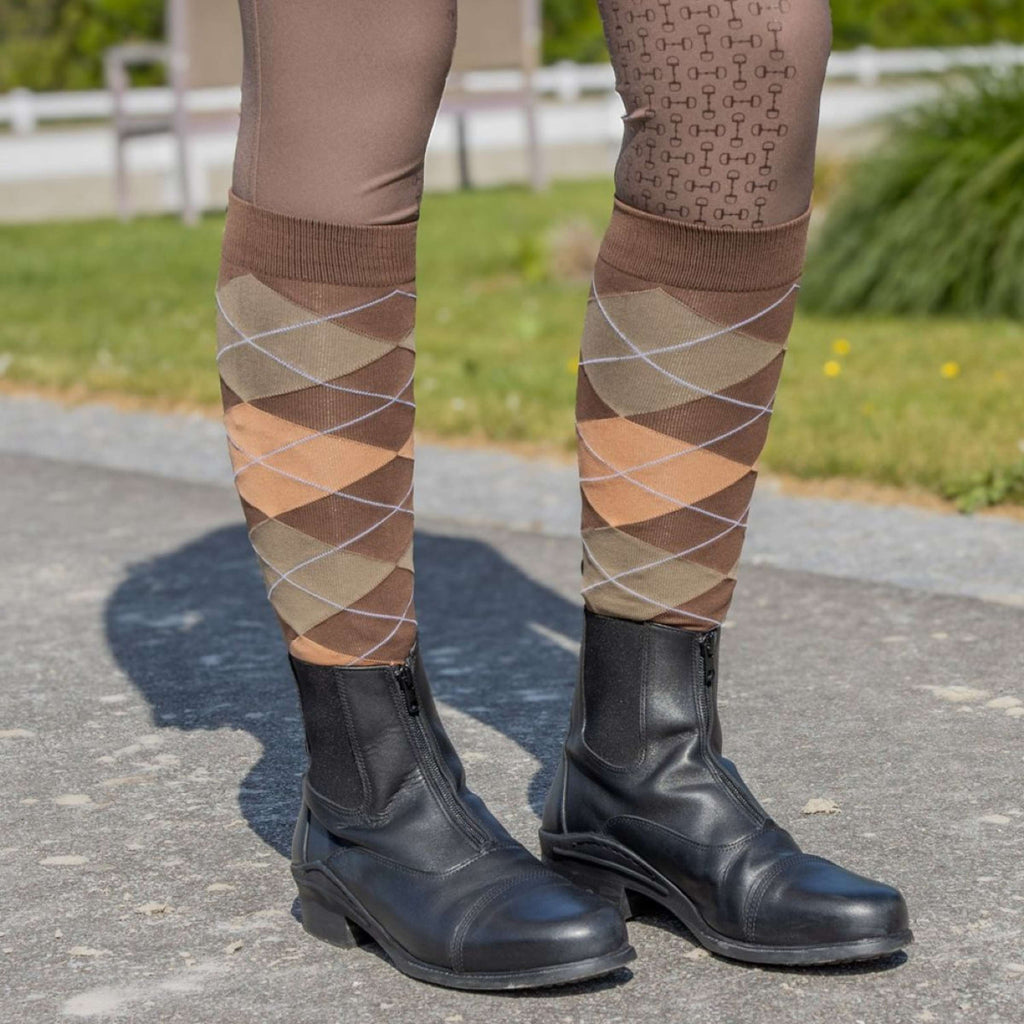 Harry's Horse Socks Check Coffee Quartz