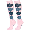 Harry's Horse Socks Check Pink Dolphin