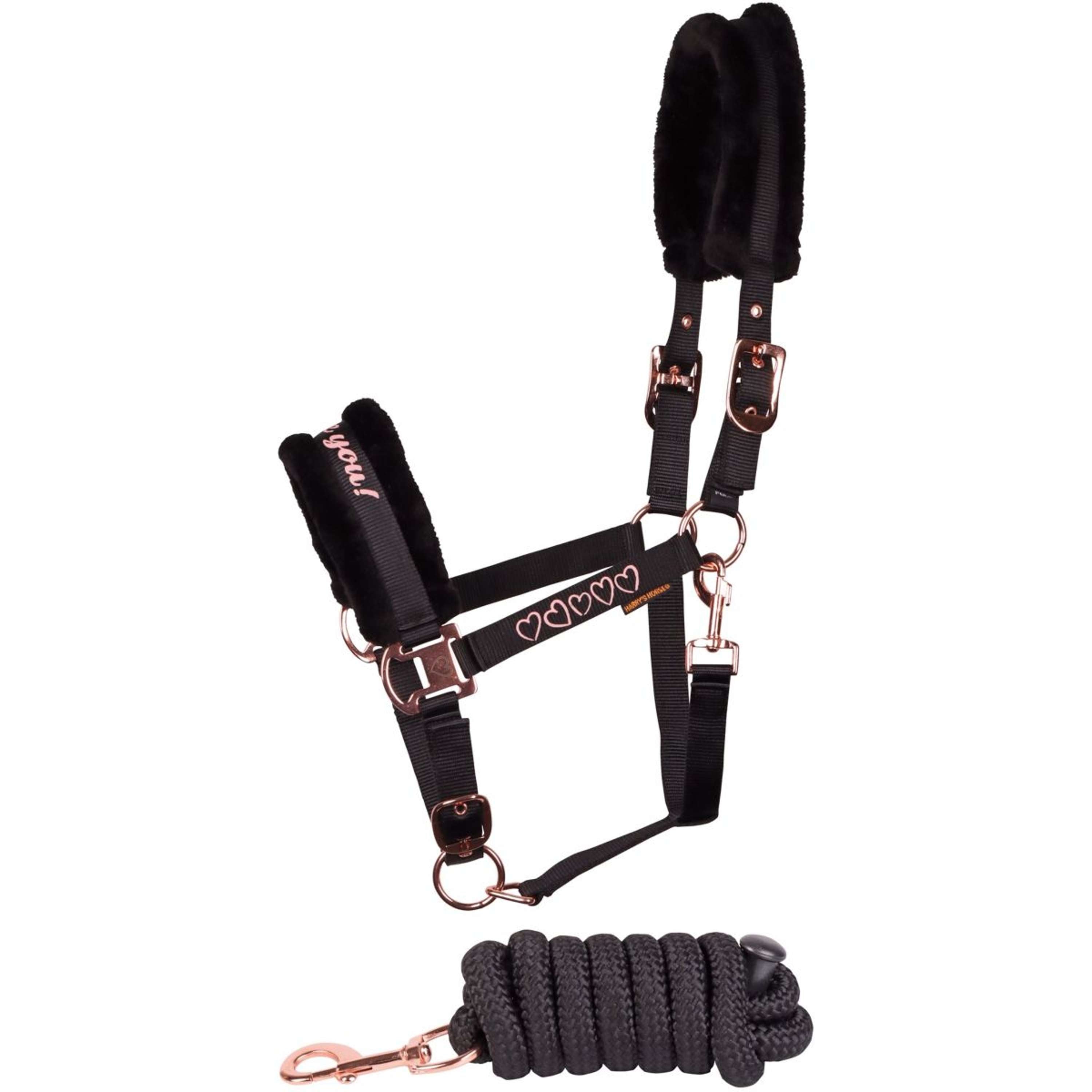 Harry's Horse Halter Set Love Black