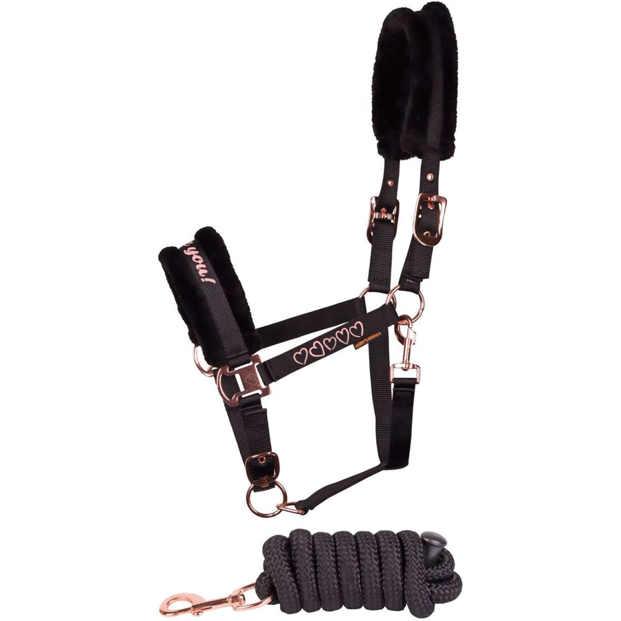Harry's Horse Head Collar Set Love Black