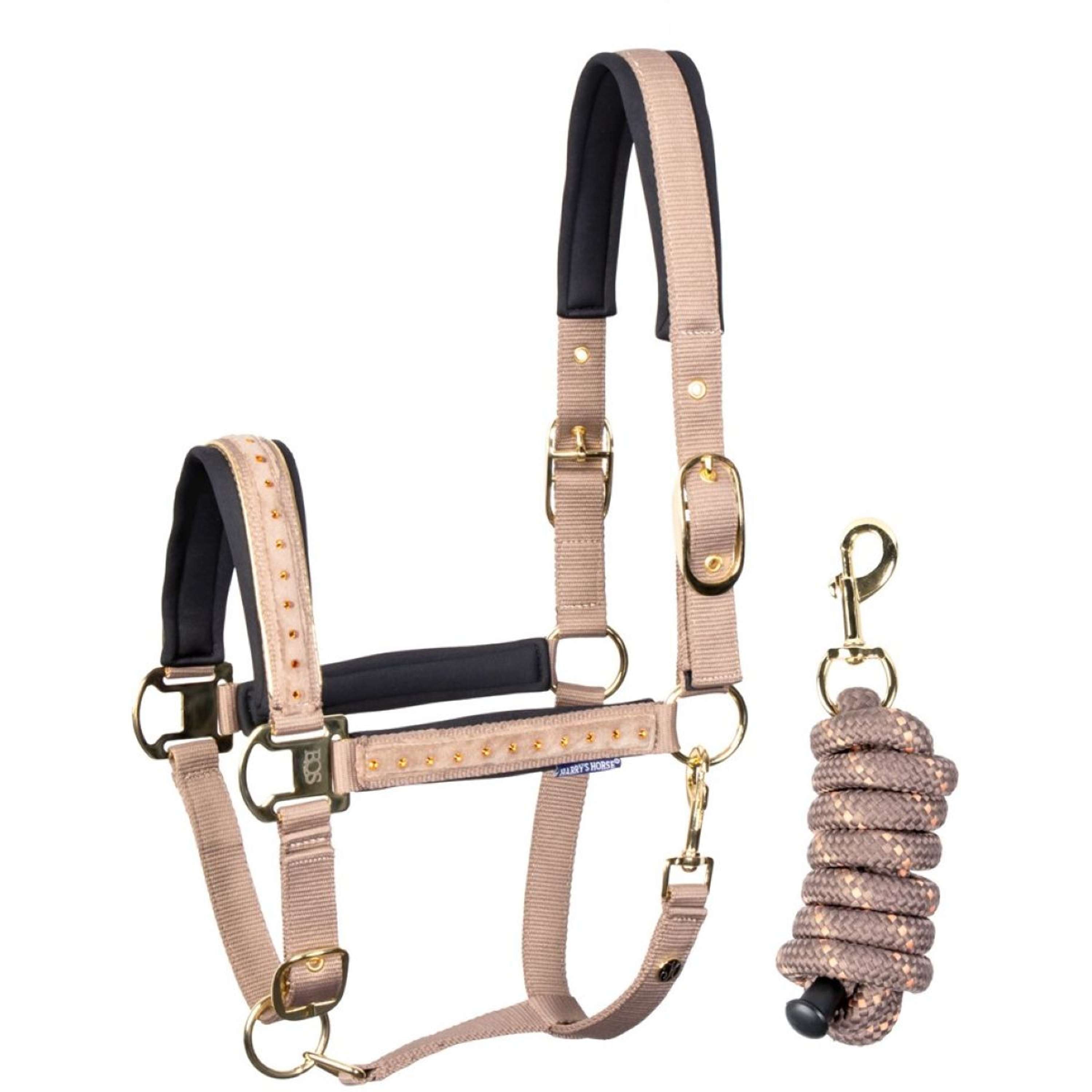 Harry's Horse Halter Set Crystal Taupe Grey