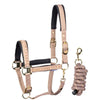Harry's Horse Head Collar Set Crystal Taupe Grey