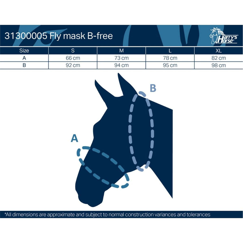 Harry's Horse Fly Mask B-free Grey/Black