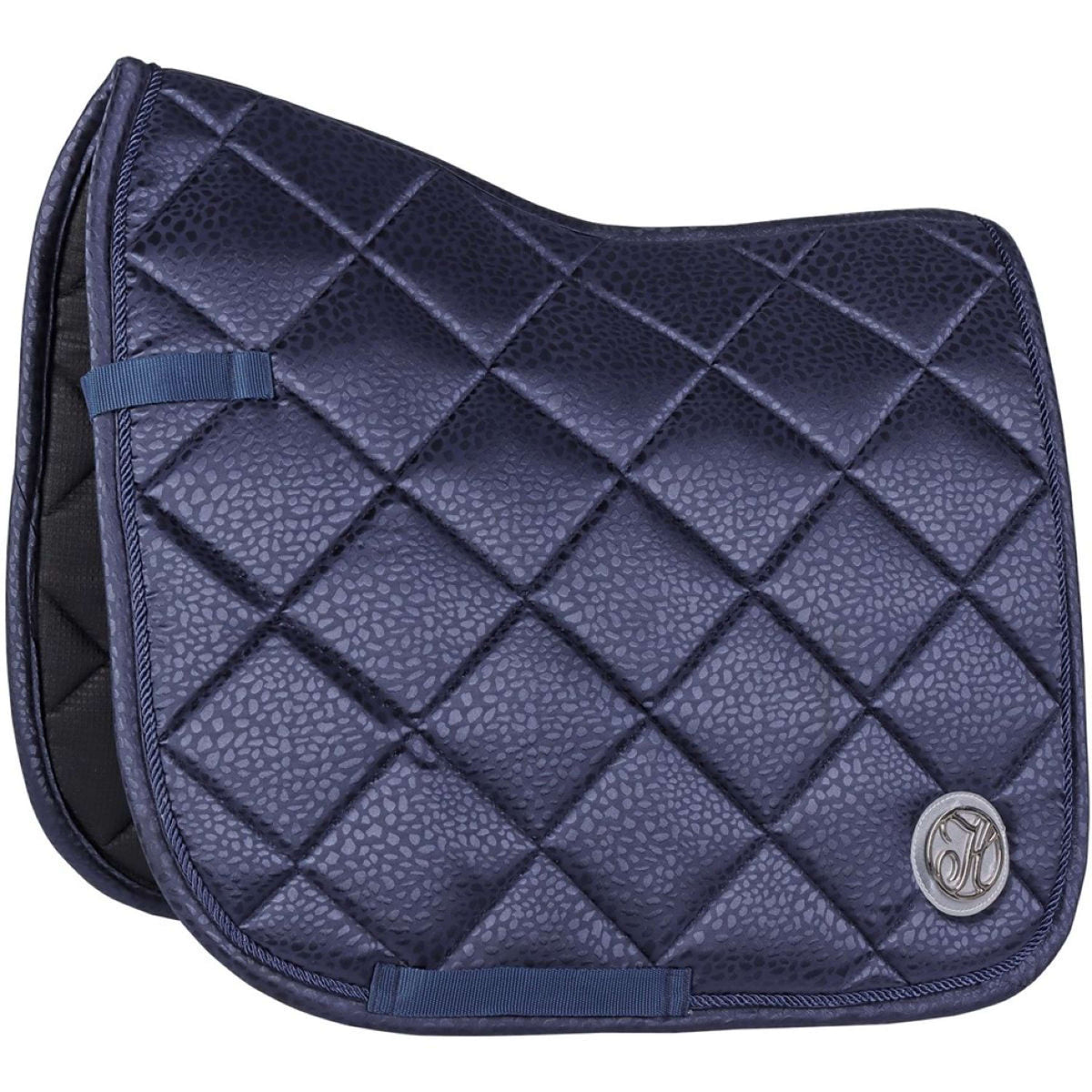 Harry's Horse Saddlepad Reverso Leopard Dressage Navy