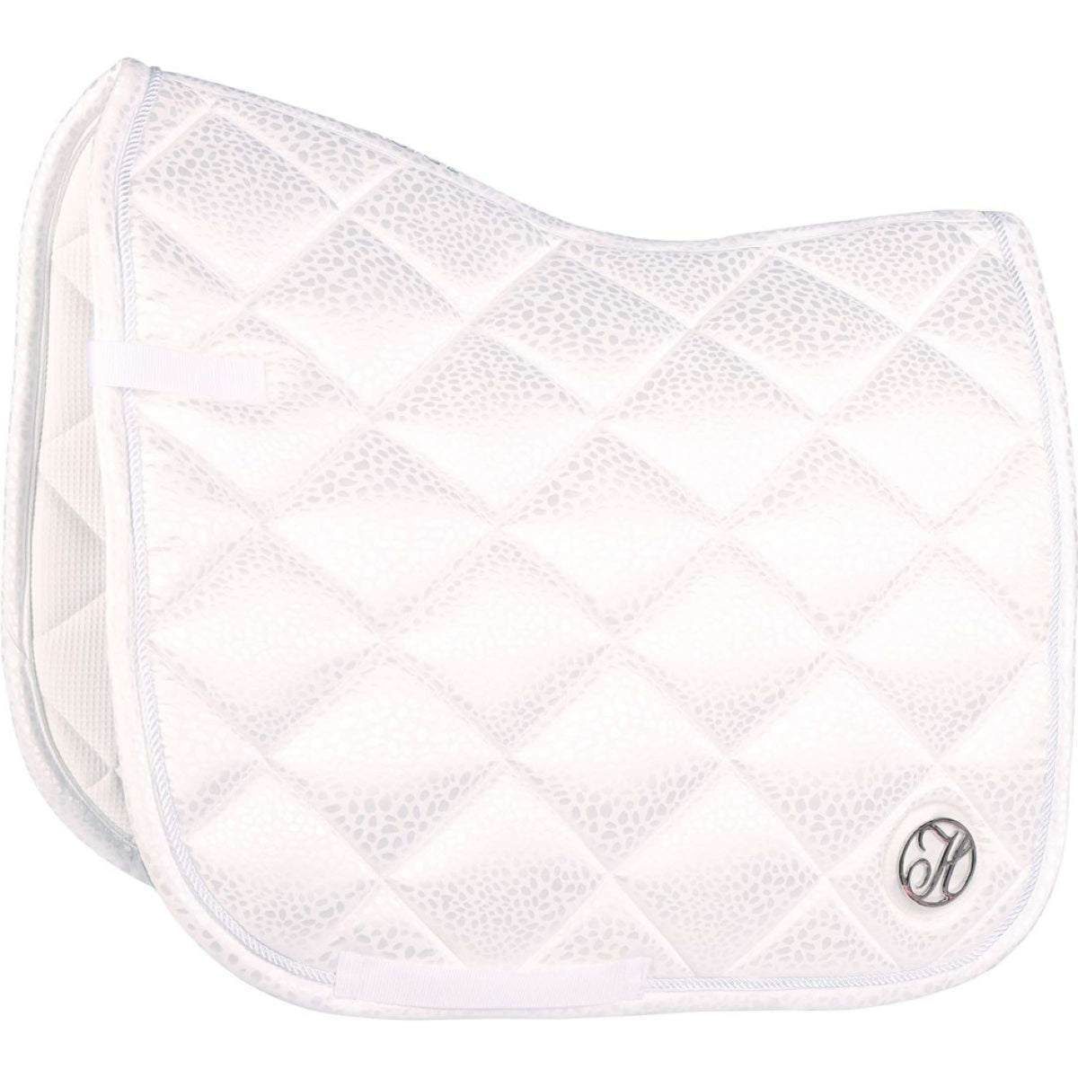 Harry's Horse Saddlepad Reverso Leopard Dressage White