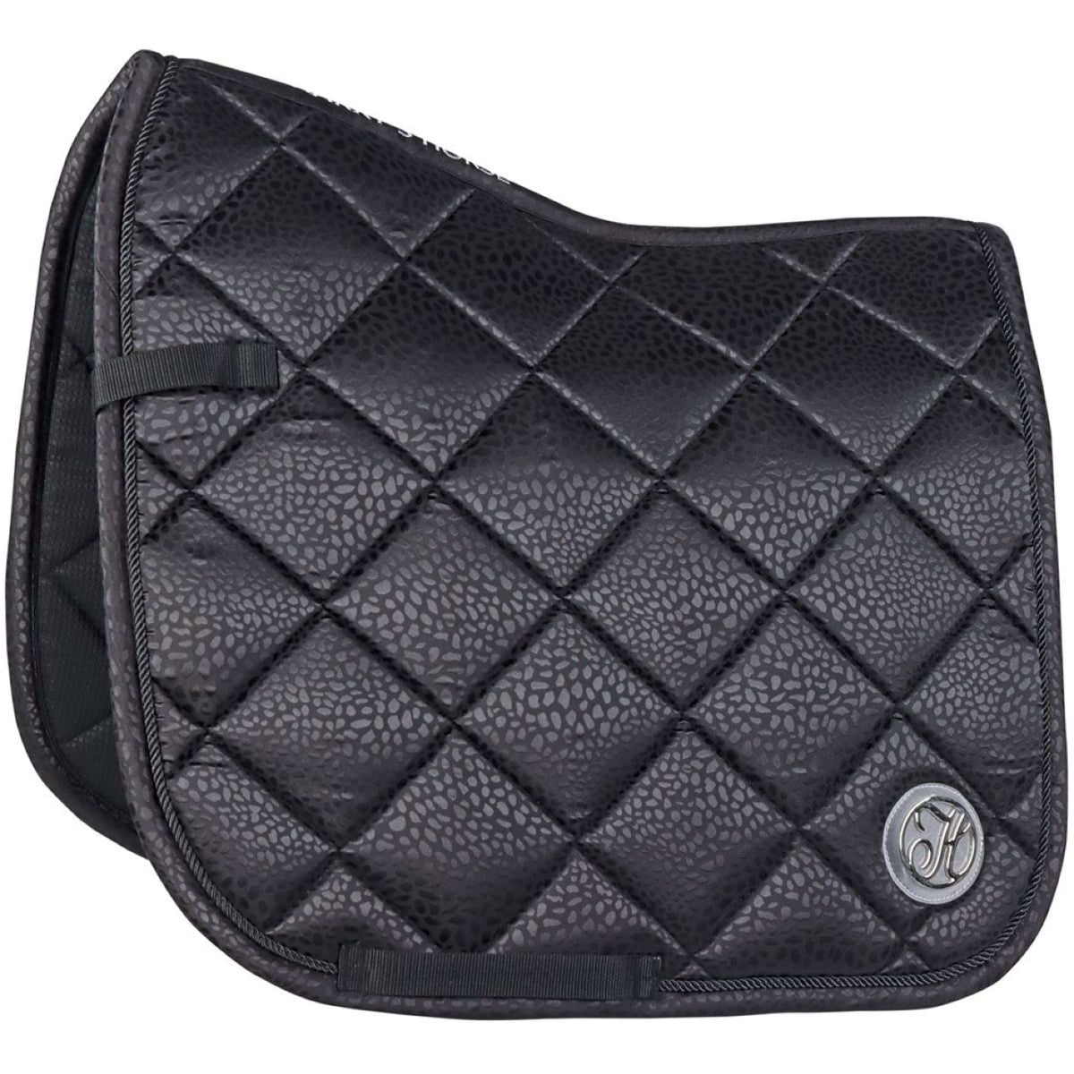 Harry's Horse Saddlepad Reverso Leopard Dressage Black