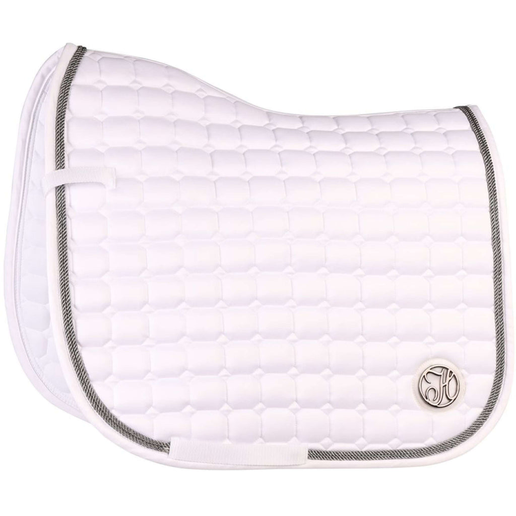 Harry's Horse Saddlepad Reverso Competition Gunmetal Dressage White