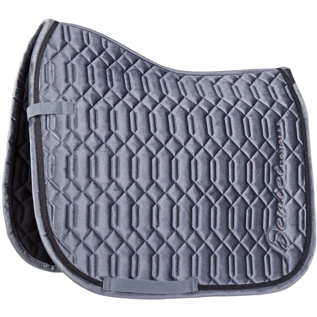 Harry's Horse Saddlepad Denici Cavalli Indigo Velvet Dressage Steel Blue