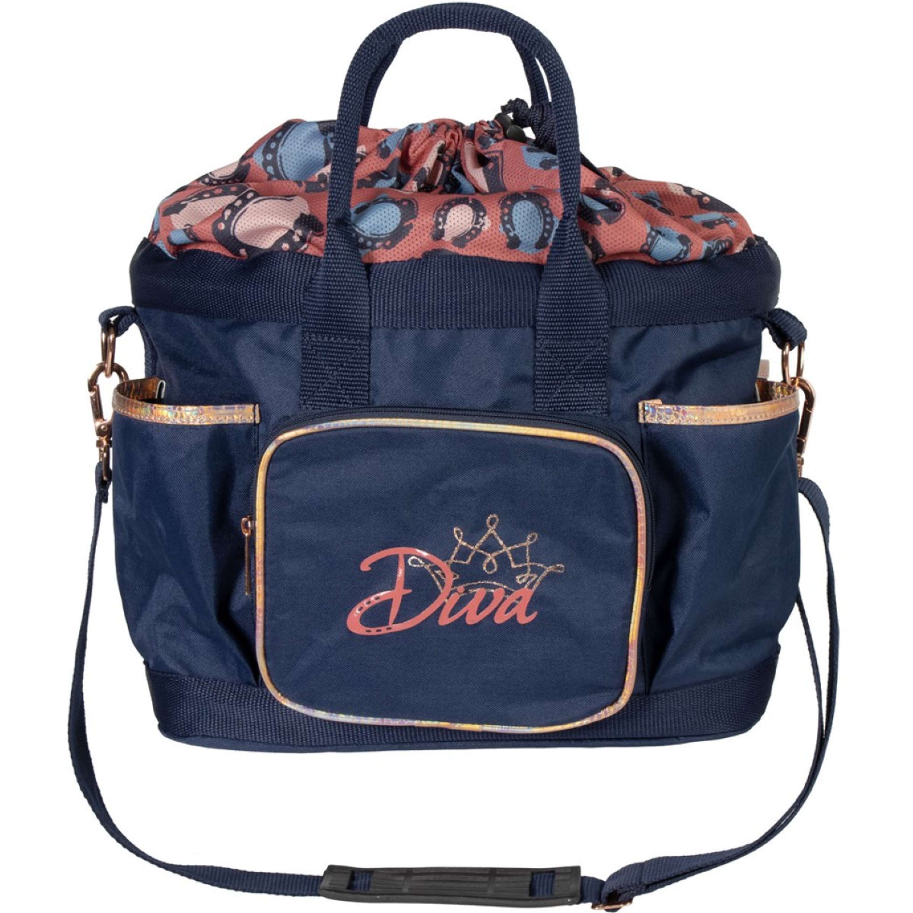 Harry's Horse Grooming Bag Diva Mauvewood Collegiate-Blue