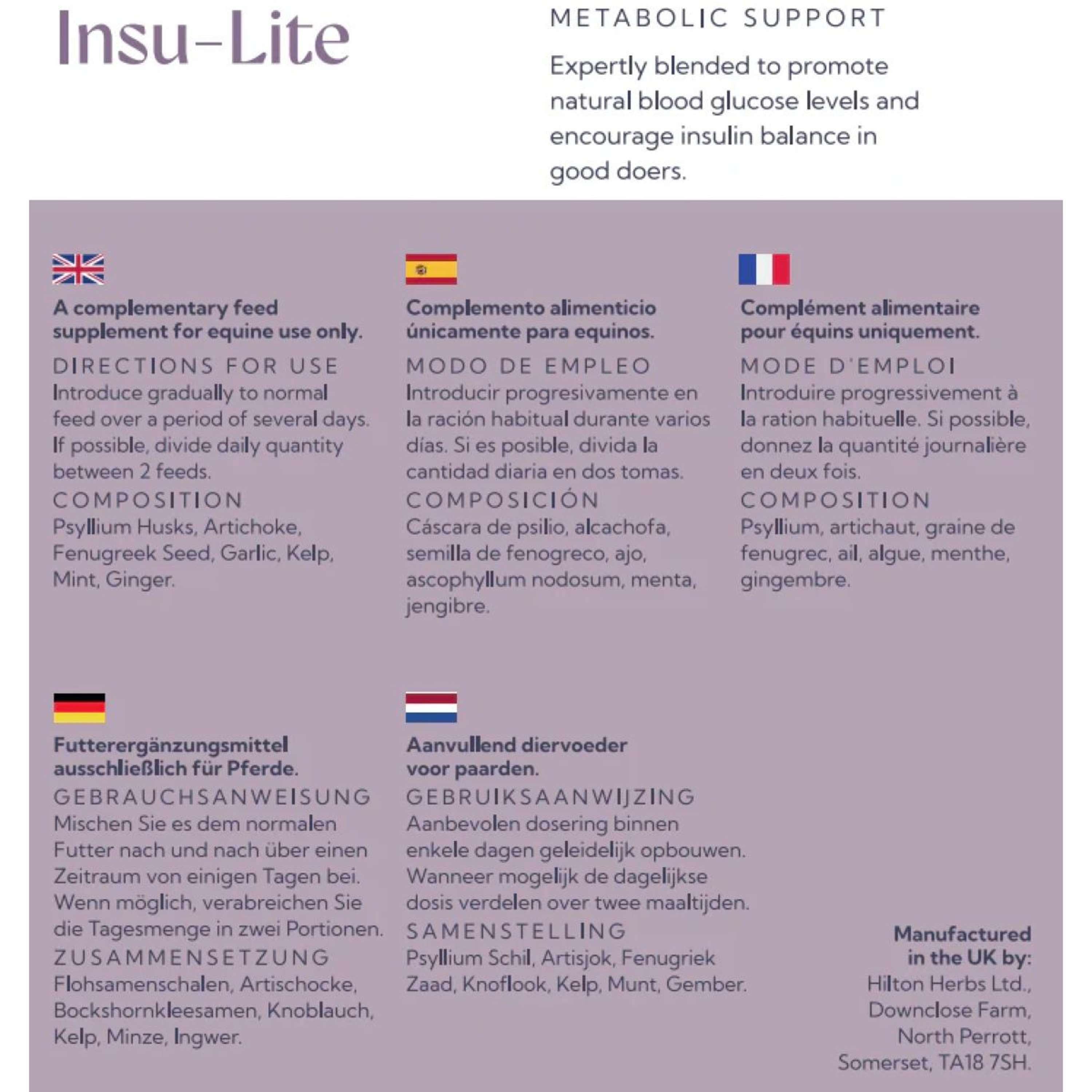 Hilton Herbs Insu-lite