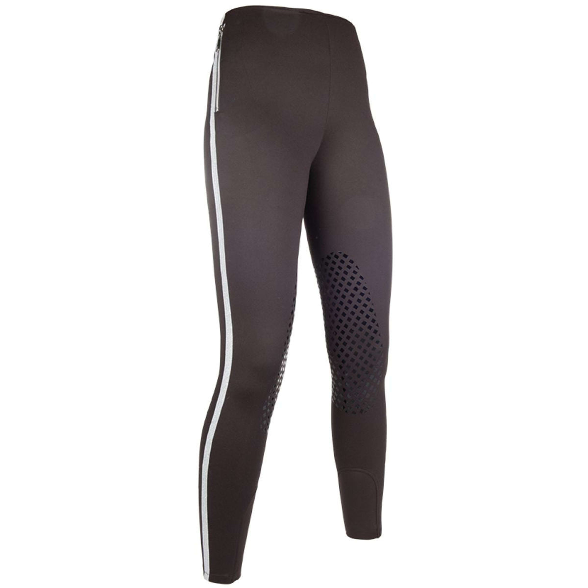 HKM Riding Legging Glorenza Silicone Kneepatch Swamp Brown