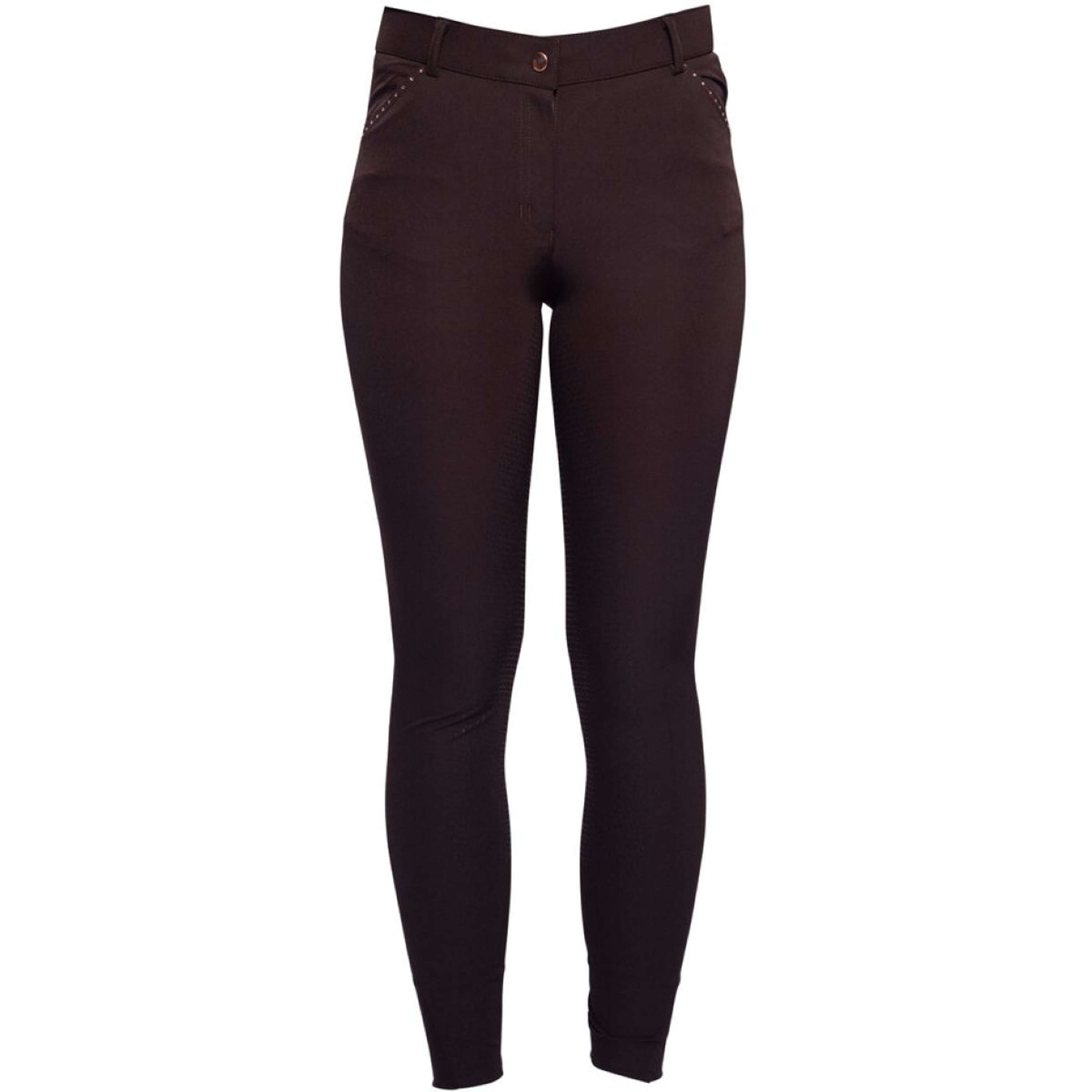 HKM Breeches Rosegold Glamour Full Grip Brown/Rosegold
