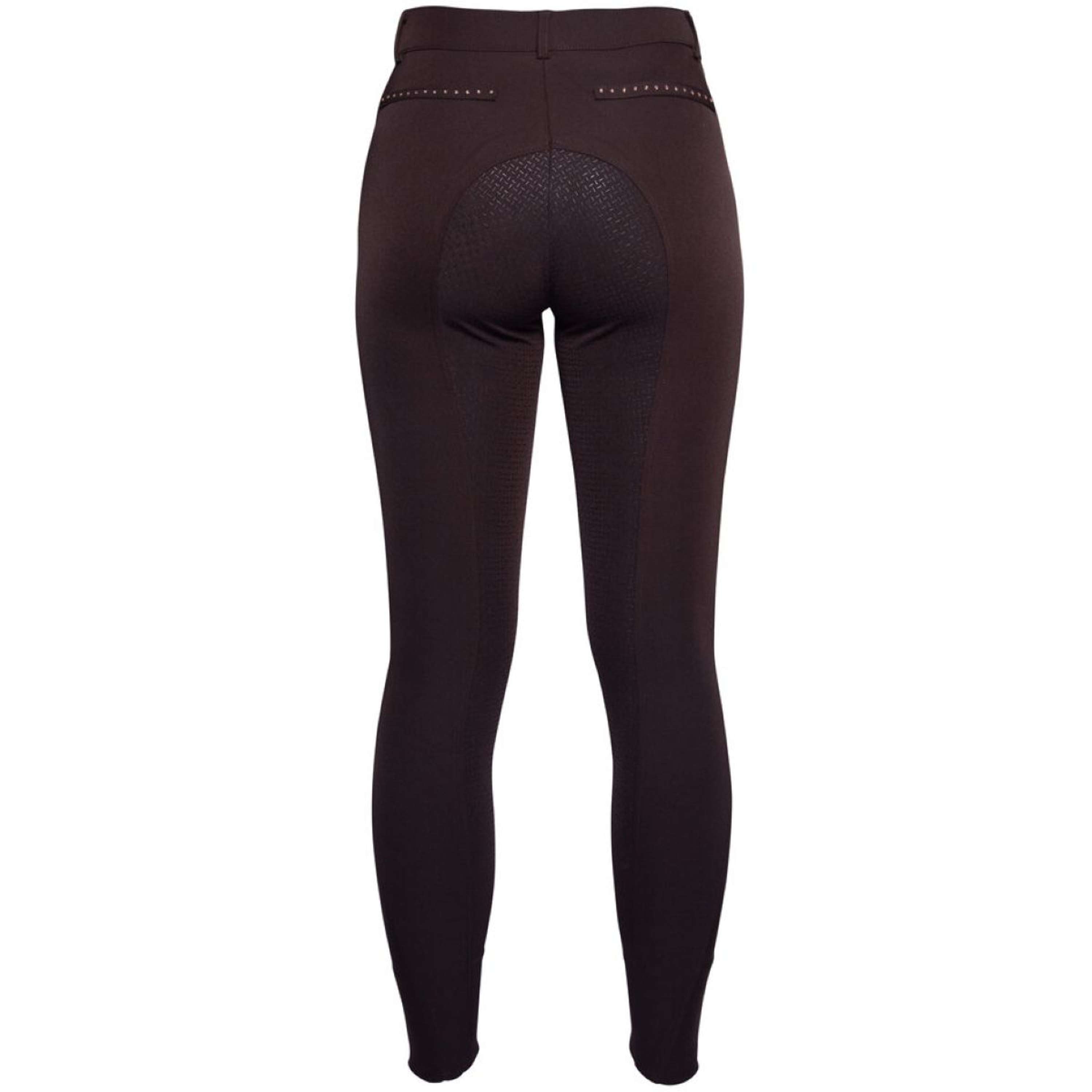 HKM Breeches Rosegold Glamour Full Grip Brown/Rosegold