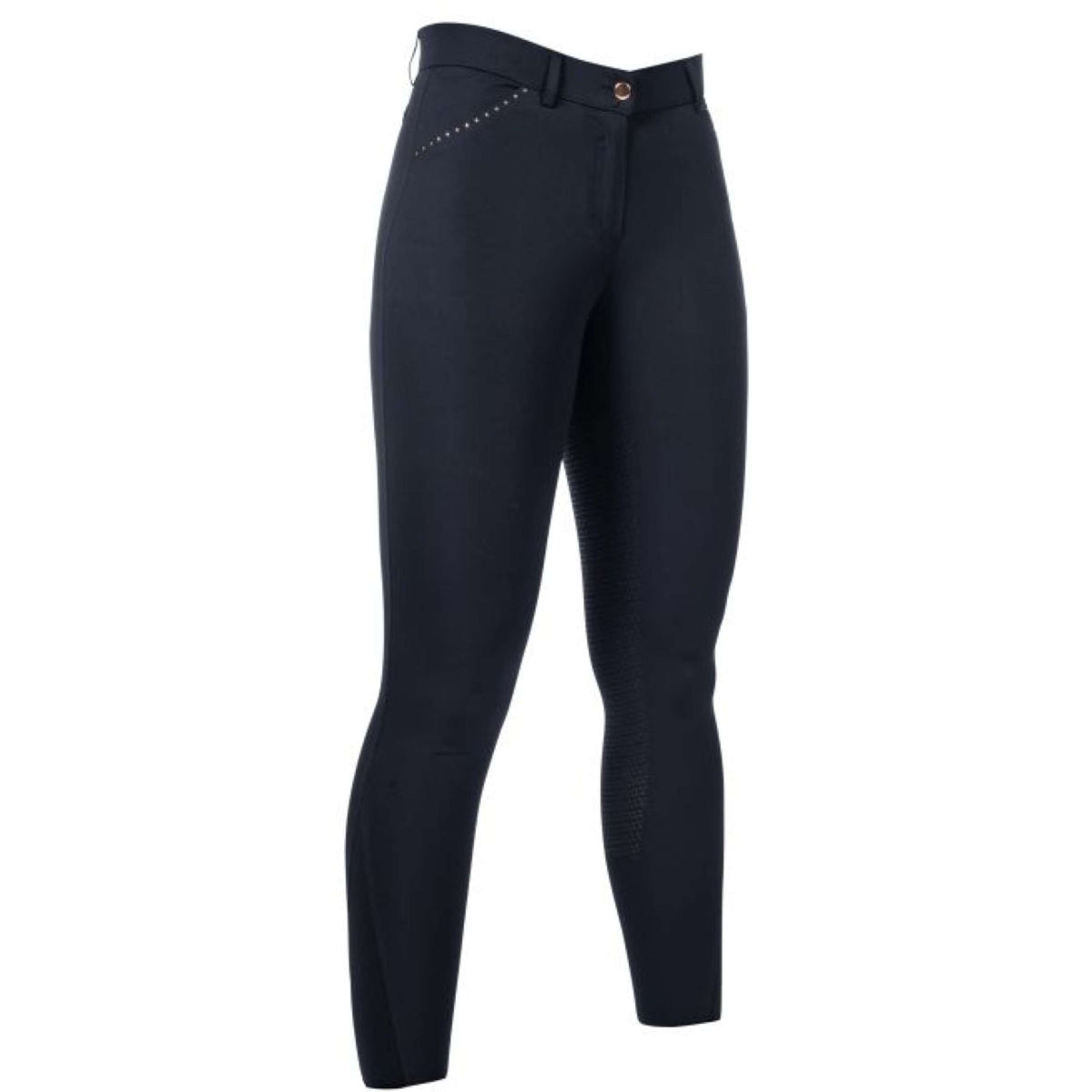 HKM Breeches Rosegold Glamour Full Grip Darkblue/RoseGold