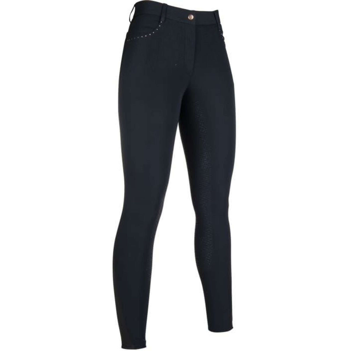 HKM Breeches Rosegold Glamour Full Grip Black/Rosegold