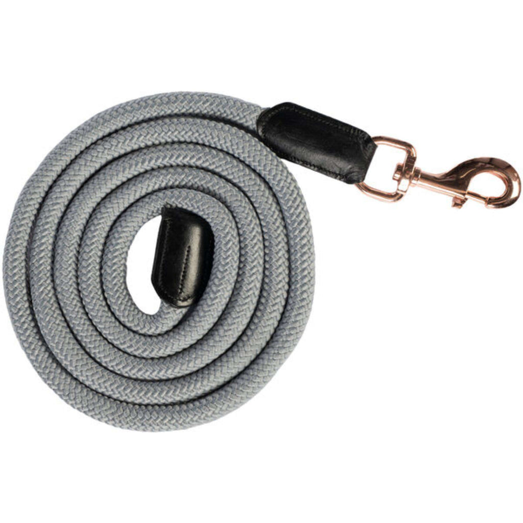 HKM Lead Rope Rosegold Glamour Musketon Hook Gray/Rose Gold