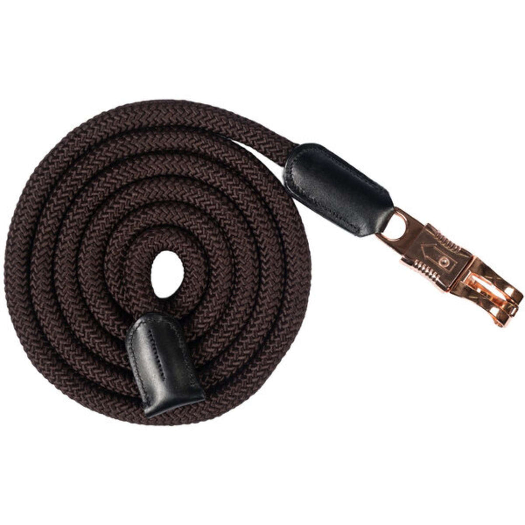 HKM Lead Rope Rosegold Glamour With Panic Hooks Brown/Rosegold