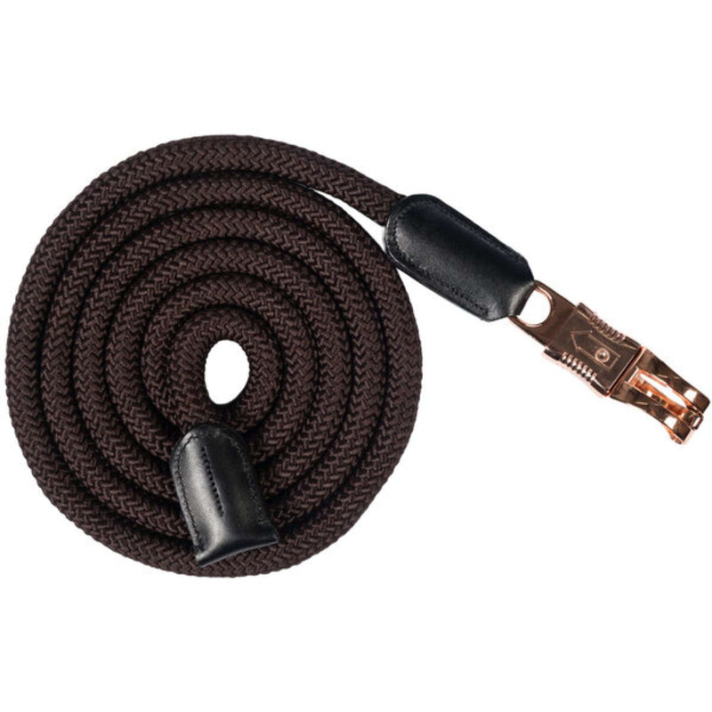HKM Lead Rope Rosegold Glamour With Panic Hooks Brown/Rosegold